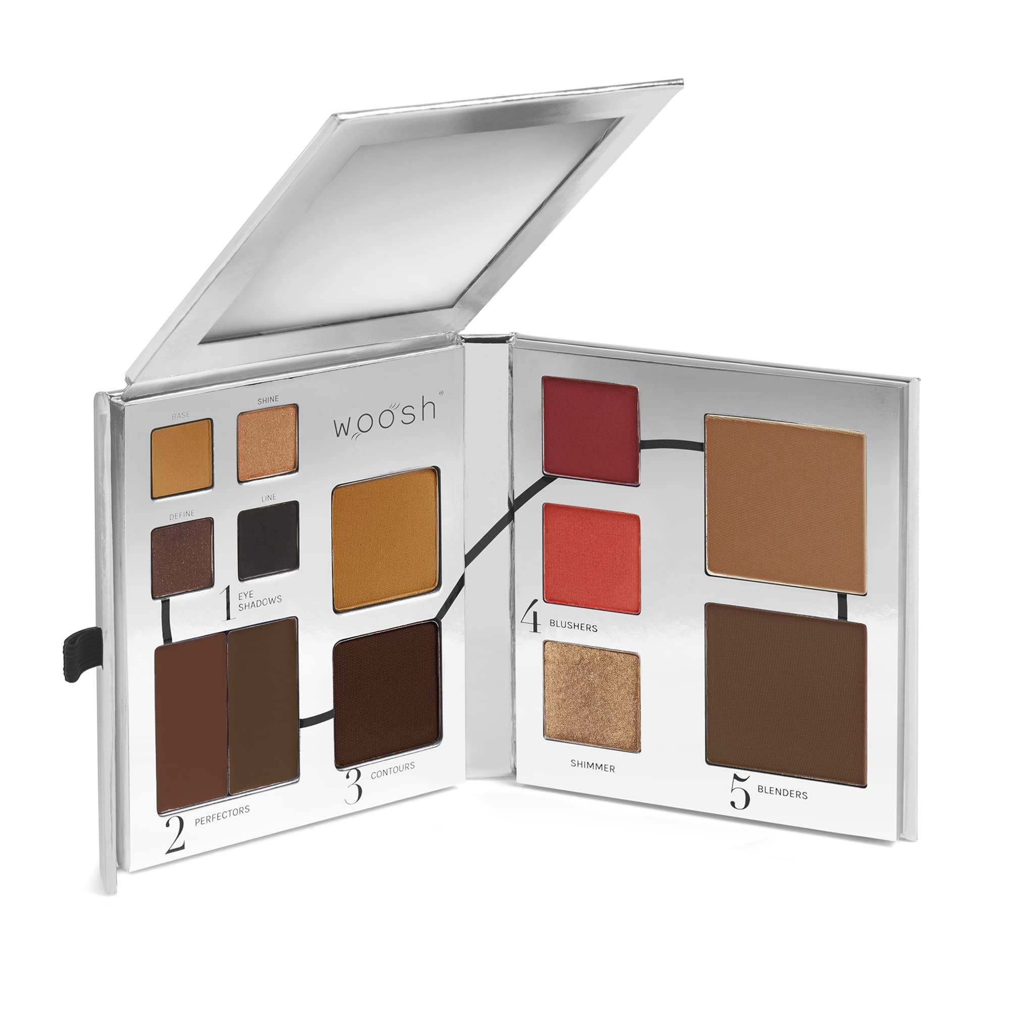 Woosh Fold Out Face Palette – All-In-One Travel Makeup Kit (#5 Deep)