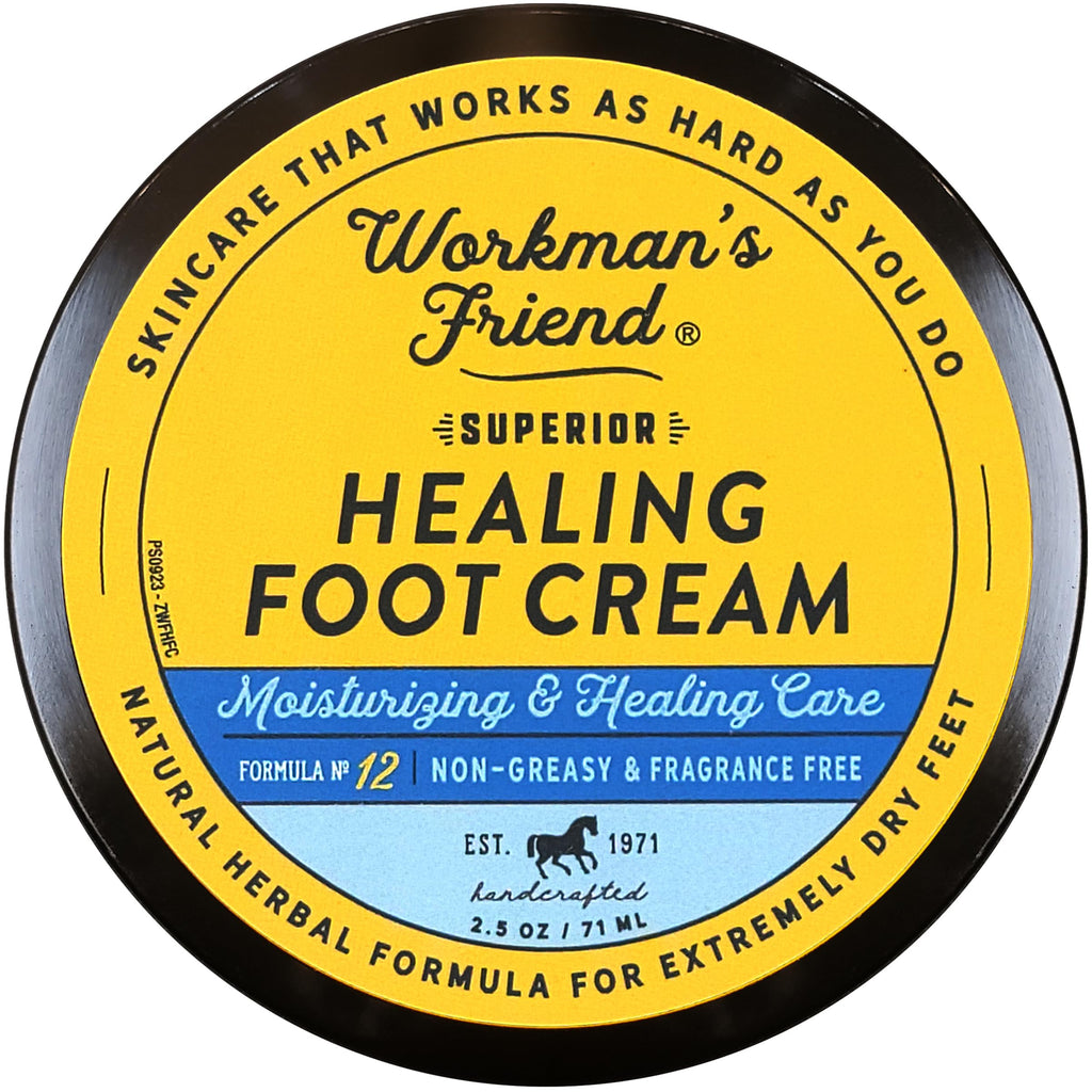 WORKMAN'S FRIEND Superior Healing Foot Cream - Intense Moisturizer for Extremely Dry & Cracked Feet - 2.5 oz