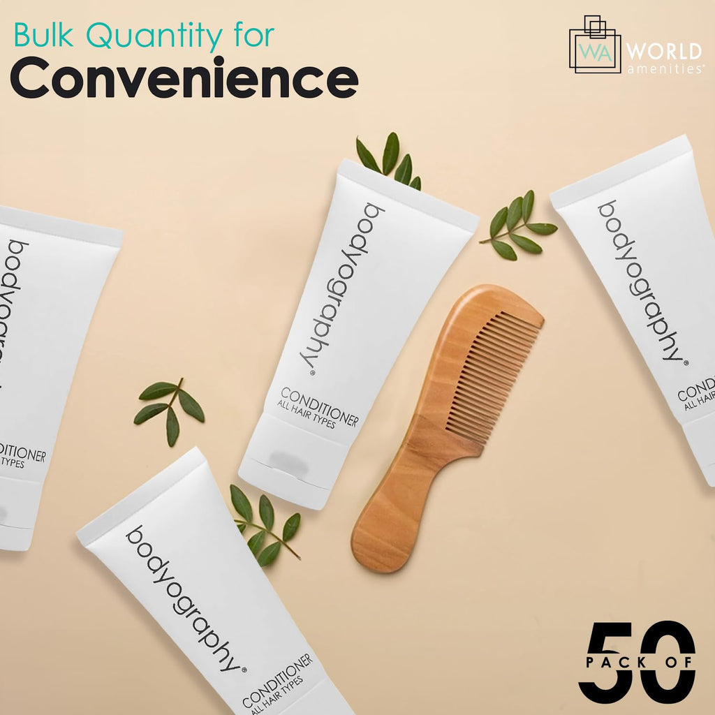 World Amenities Bodyography Blanc Conditioner – 50-Count Travel Tubes, Vanilla White Tea