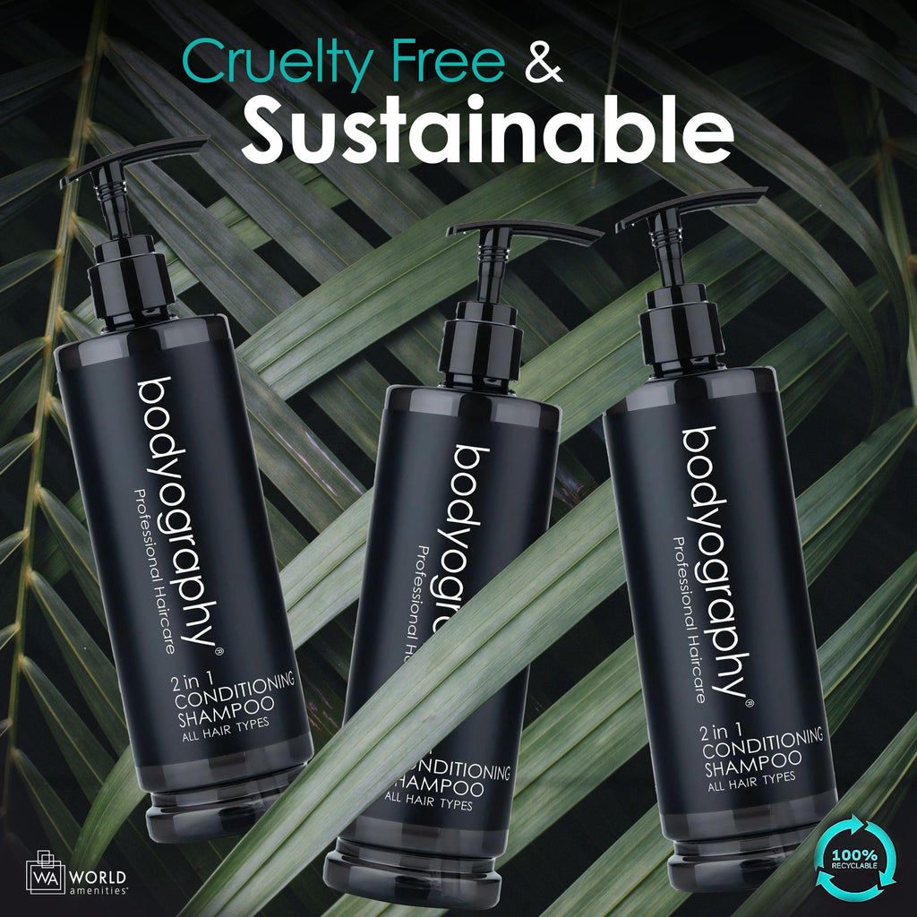 World Amenities Bodyography Pump Bottle 2 in 1 Conditioning Shampoo – All Hair Types
