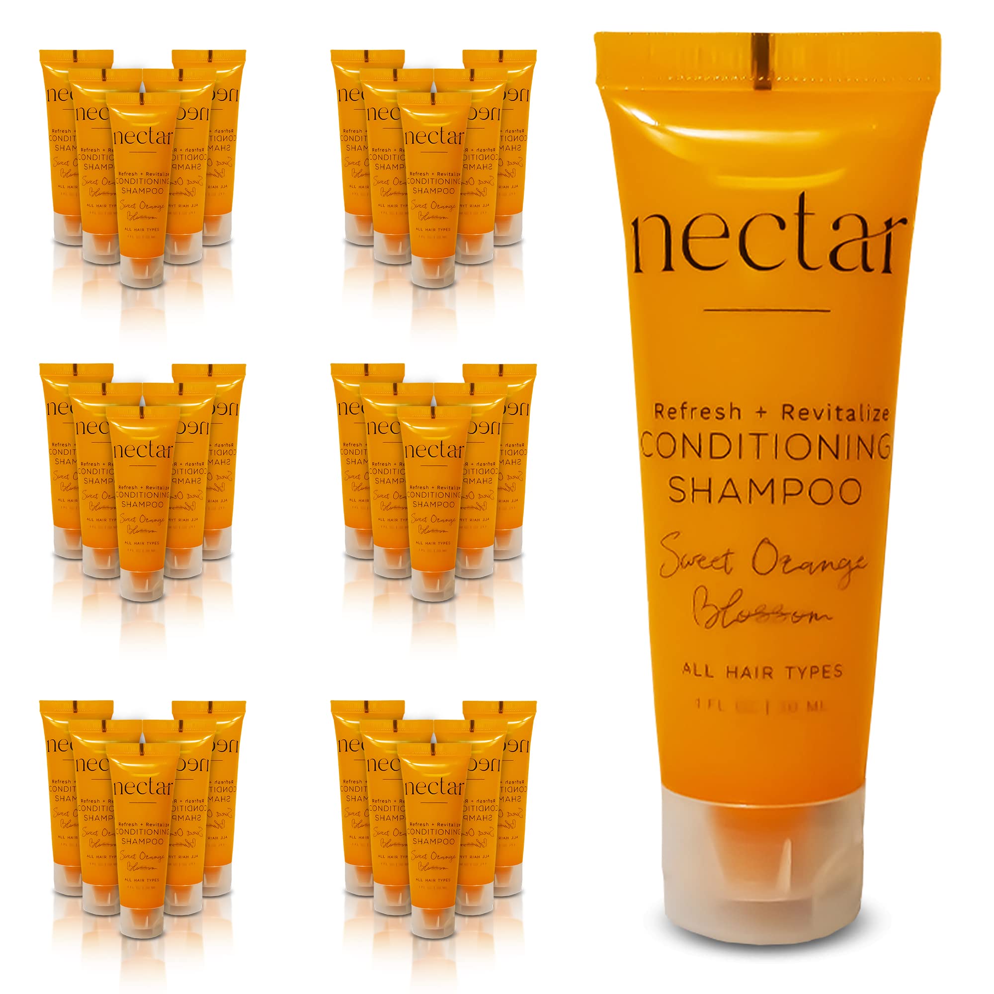World Amenities Nectar Bulk 2-in-1 Shampoo | 50 Count | Sweet Orange Blossom