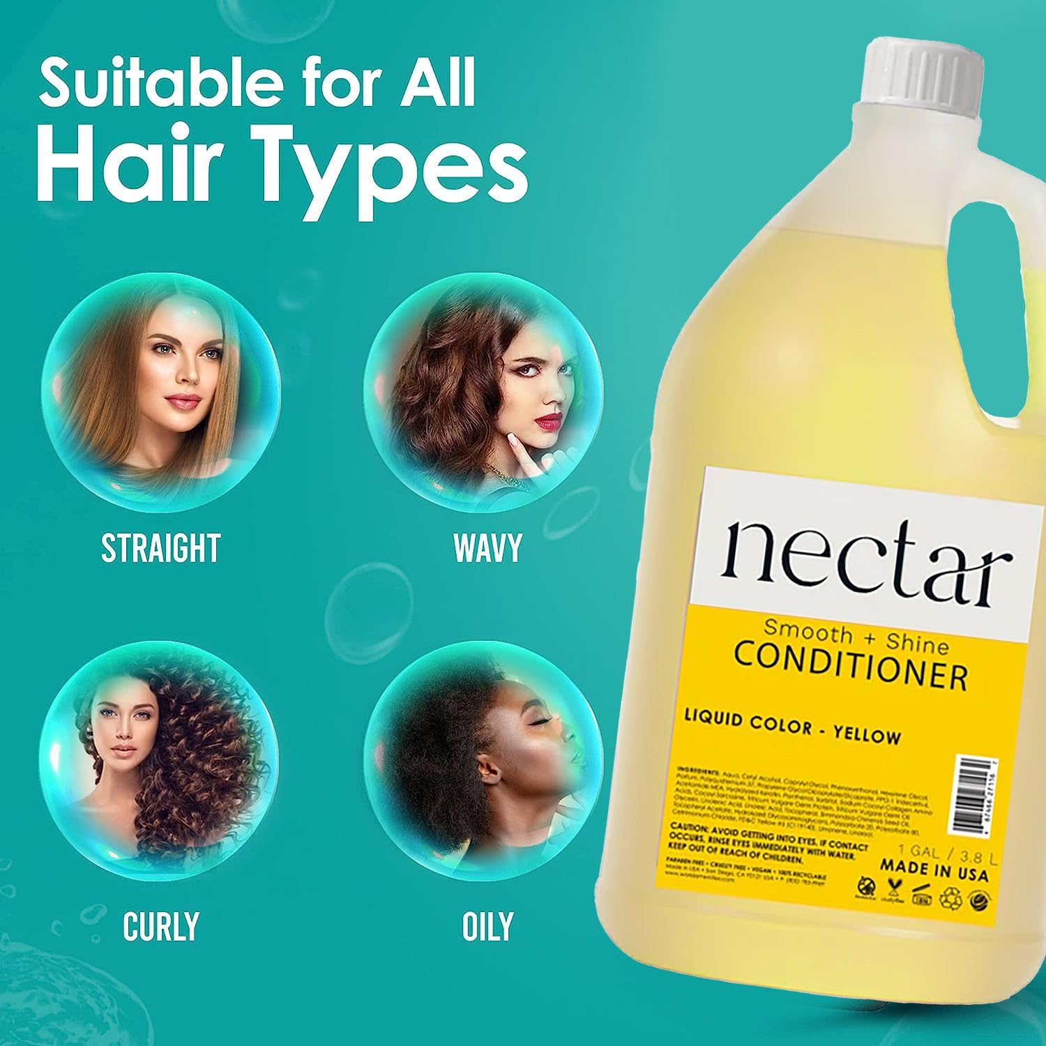 World Amenities Nectar Conditioner | 1 Gallon | Hotel-Grade Nourishment, Sweet Orange Blossom Scent