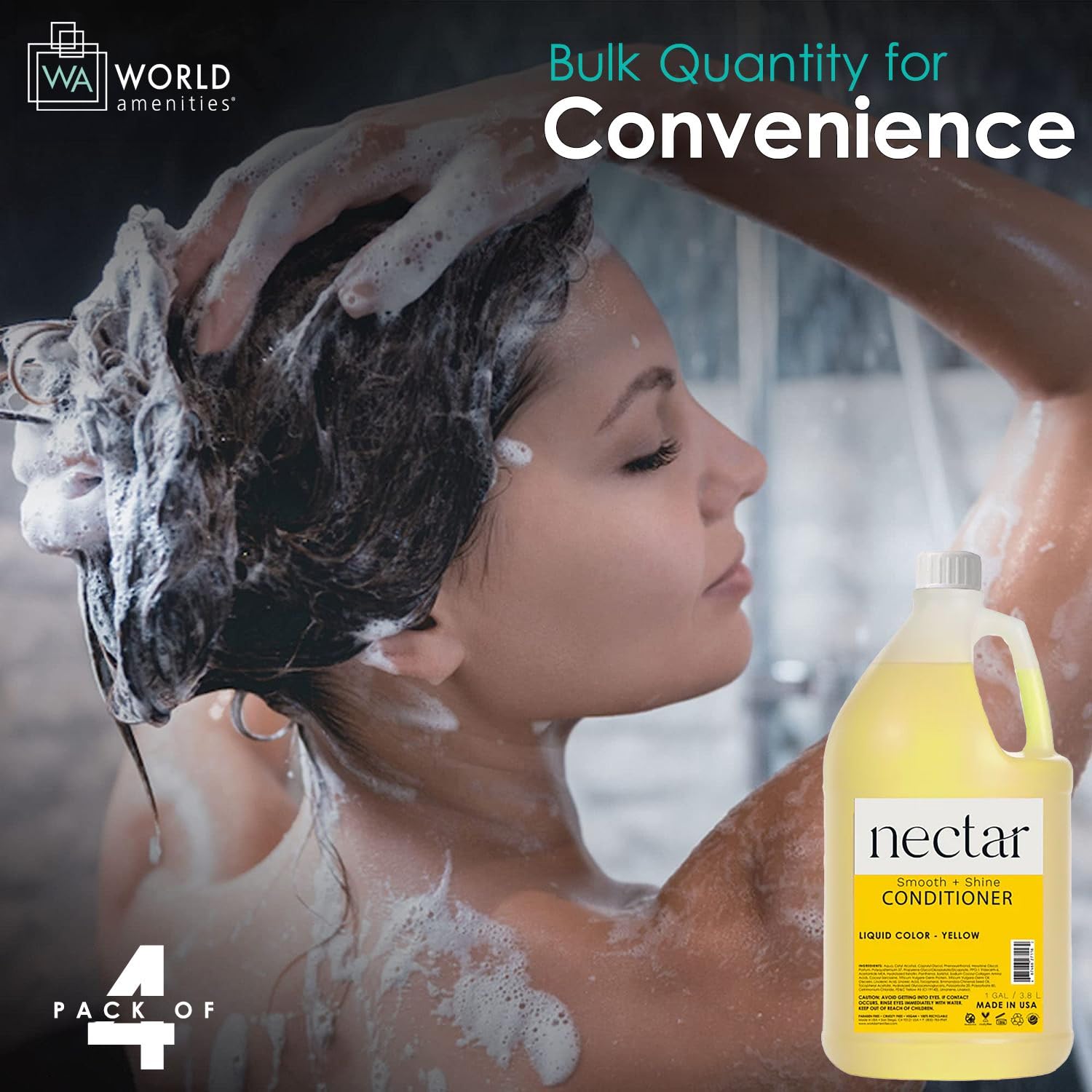 World Amenities Nectar Conditioner | 1 Gallon | Hotel-Grade Nourishment, Sweet Orange Blossom Scent
