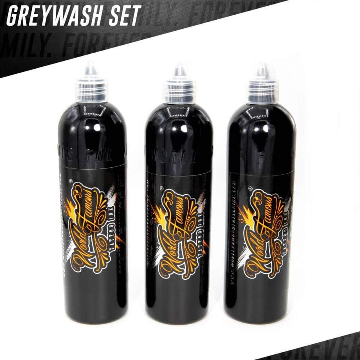 World Famous Greywash Set Tattoo Ink – Vegan, Professional, Made in USA – 8 oz