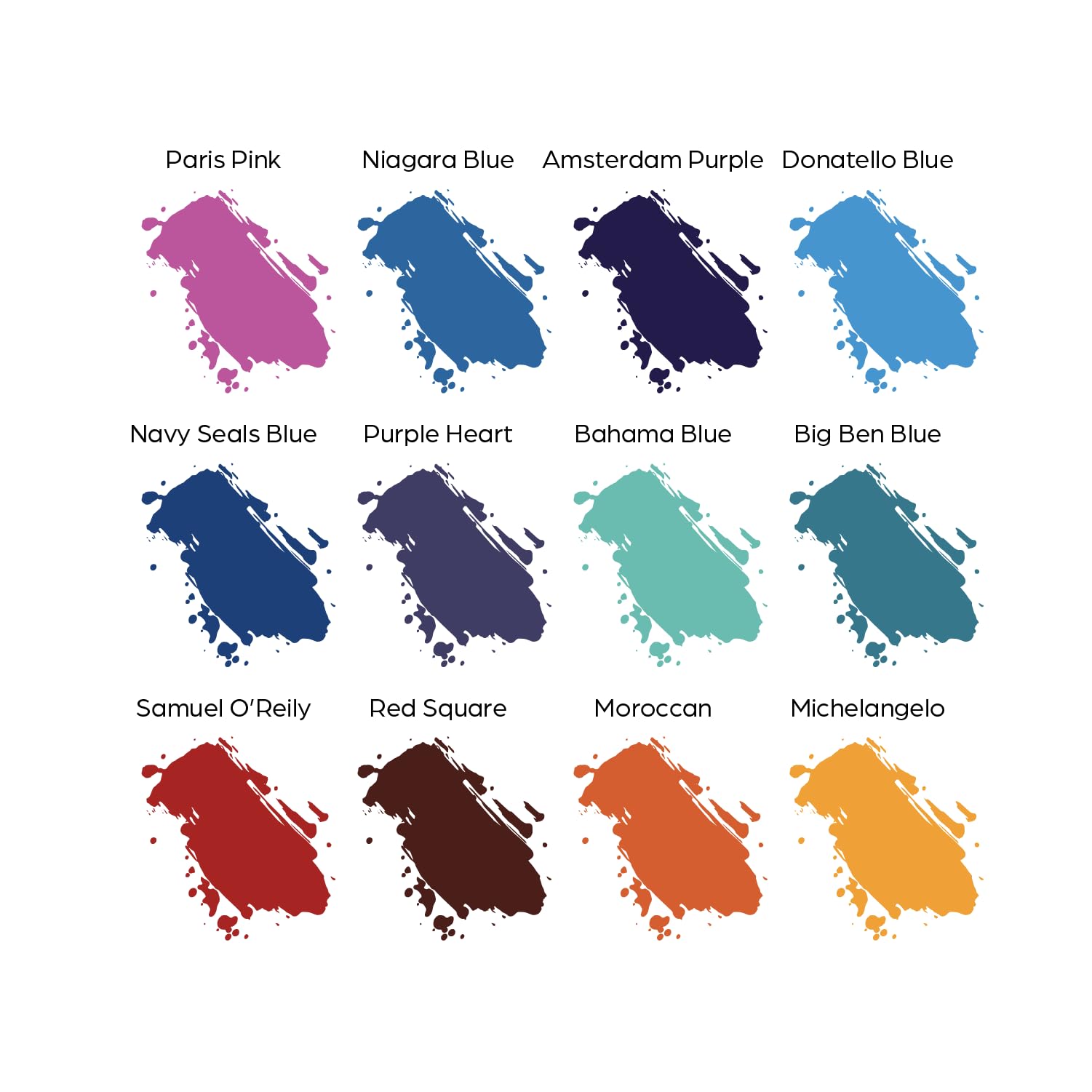 World Famous Tattoo Ink - 12 Primary Color Kit #2 (1 oz Each) | Professional Vegan, Non-Toxic Ink Collection