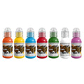 World Famous Tattoo Ink 7 Color Simple Set – Vegan, Travel-Friendly 0.5 oz Bottles (7 Colors)