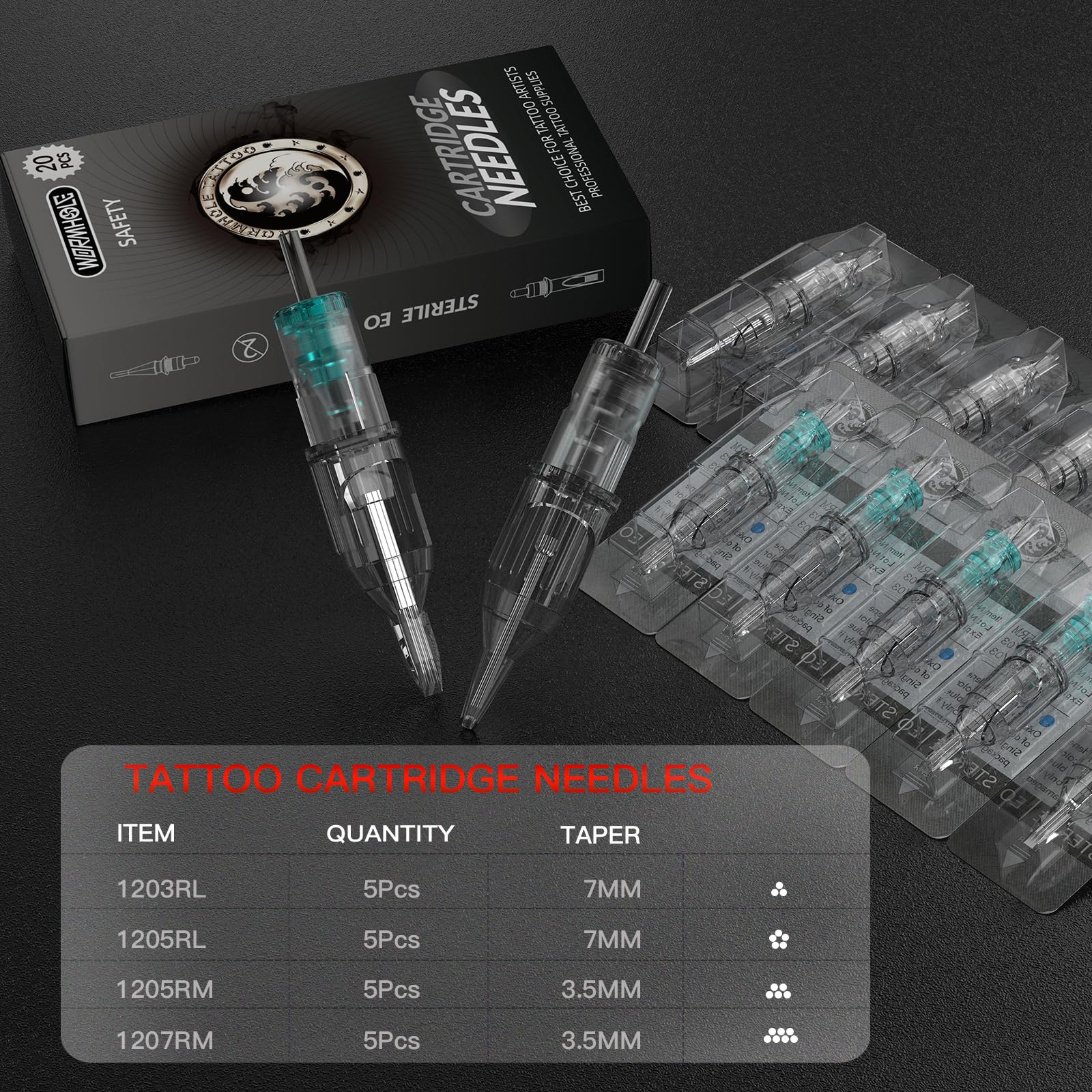 Wormhole Wireless Tattoo Machine Kit – Dual 1200mAh Power Supplies, 2 PCS, Cartridges & Inks, Beginner Friendly Rotary Pen