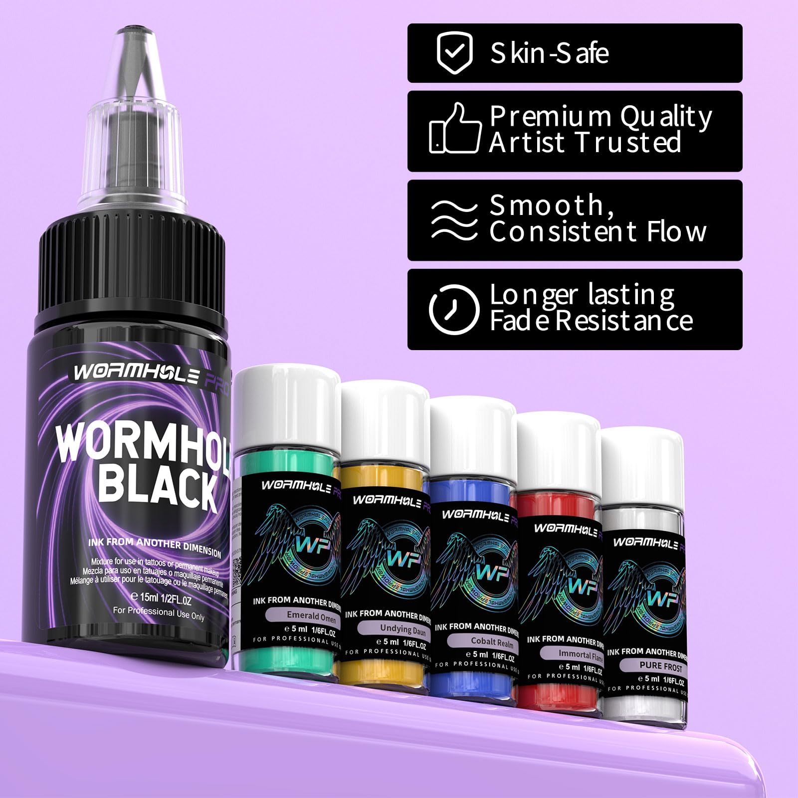 Wormhole Tattoo Wireless Tattoo Gun Kit - Aluminum Alloy, Dot Work Mode, Large Screen Display