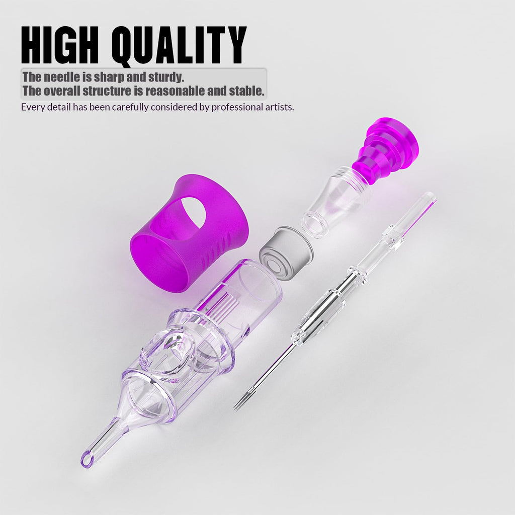 Wormhole Tattoo 20Pcs 7RS Cartridge Needles – Disposable Round Shader for Rotary Tattoo Machines