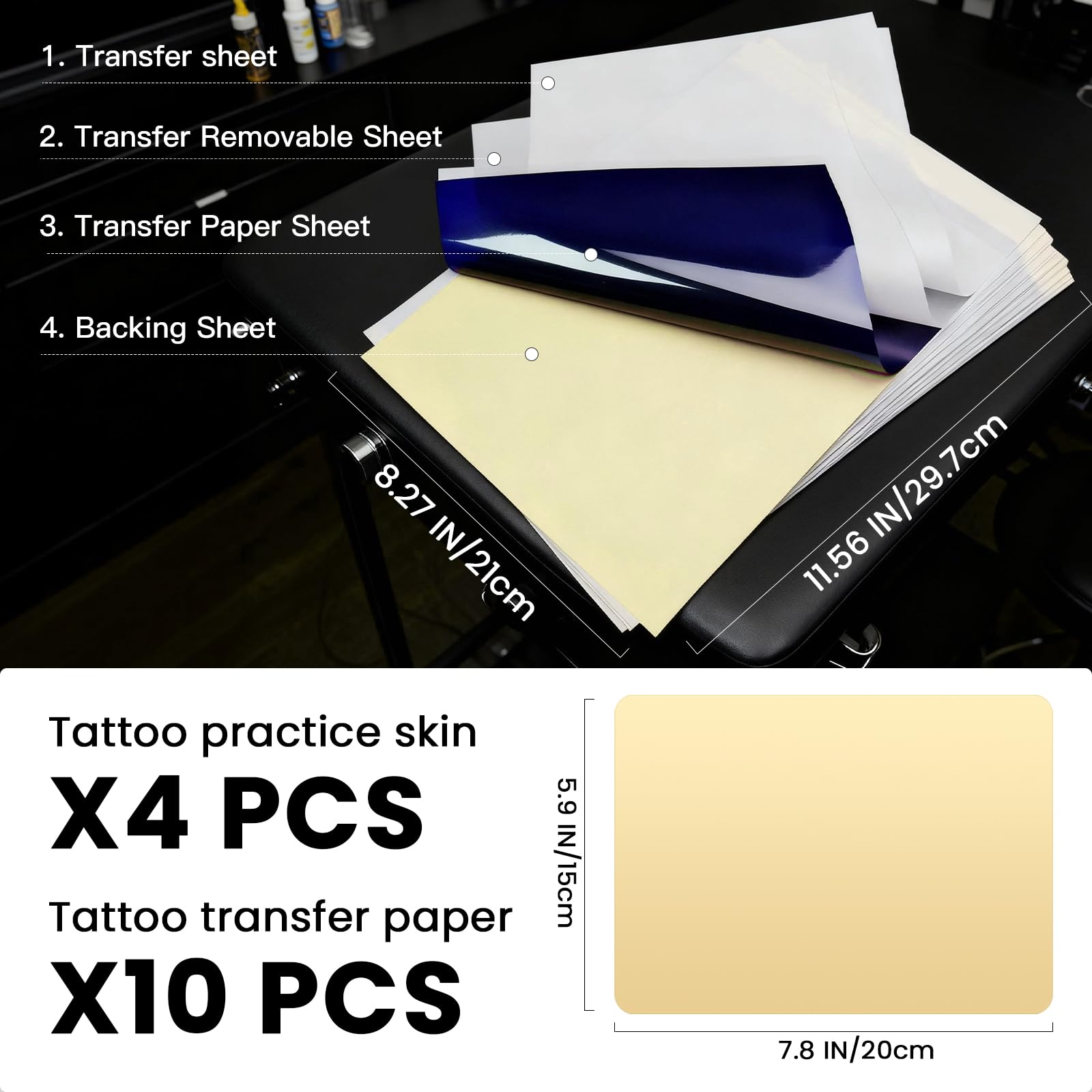 Wormhole Tattoo: 110-Piece Practice Skin Transfer Paper Kit for Beginners & Pros