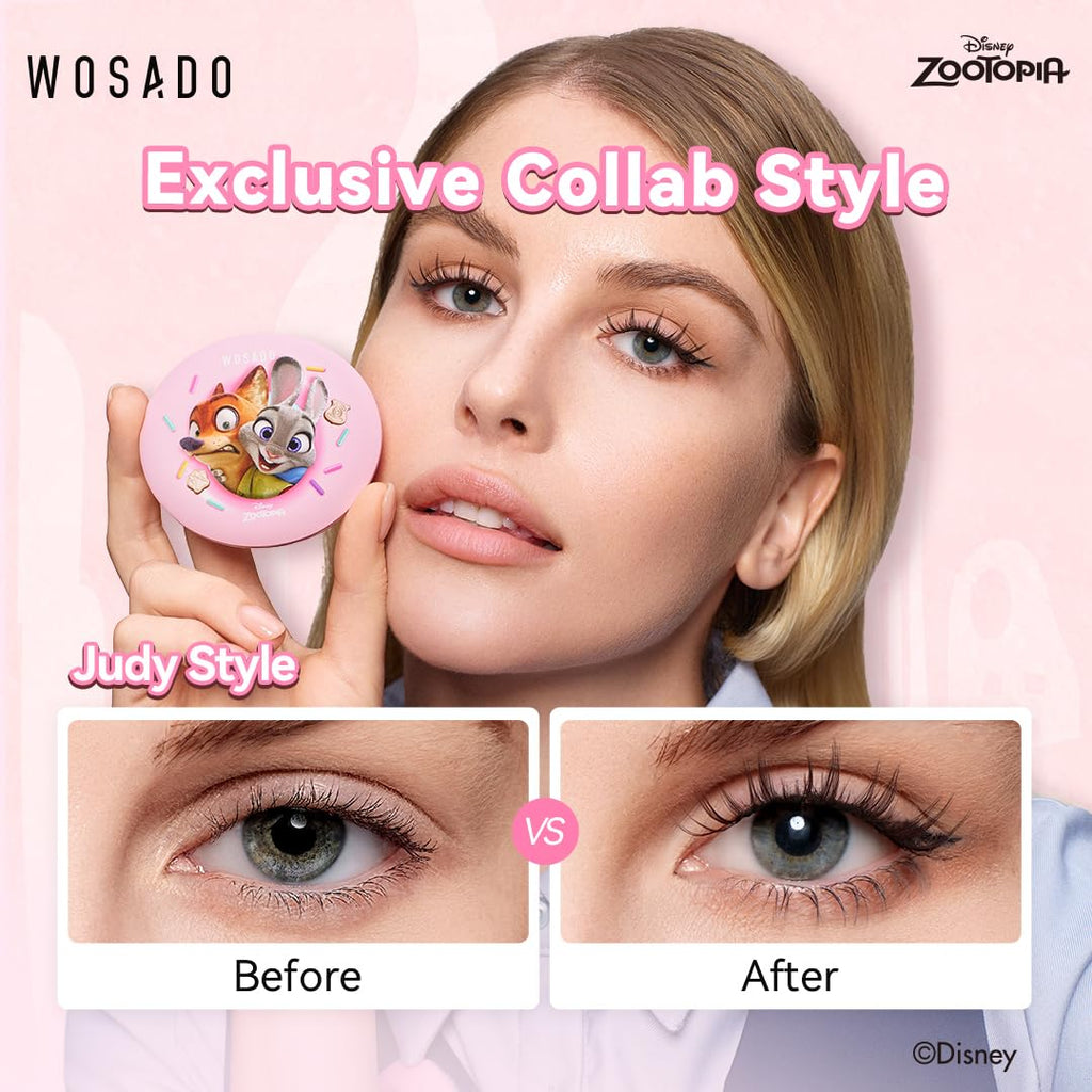 WOSADO × Zootopia1 Judy Magnetic Lashes Gift Set – 21.5mm Reusable Glue-Free Kit