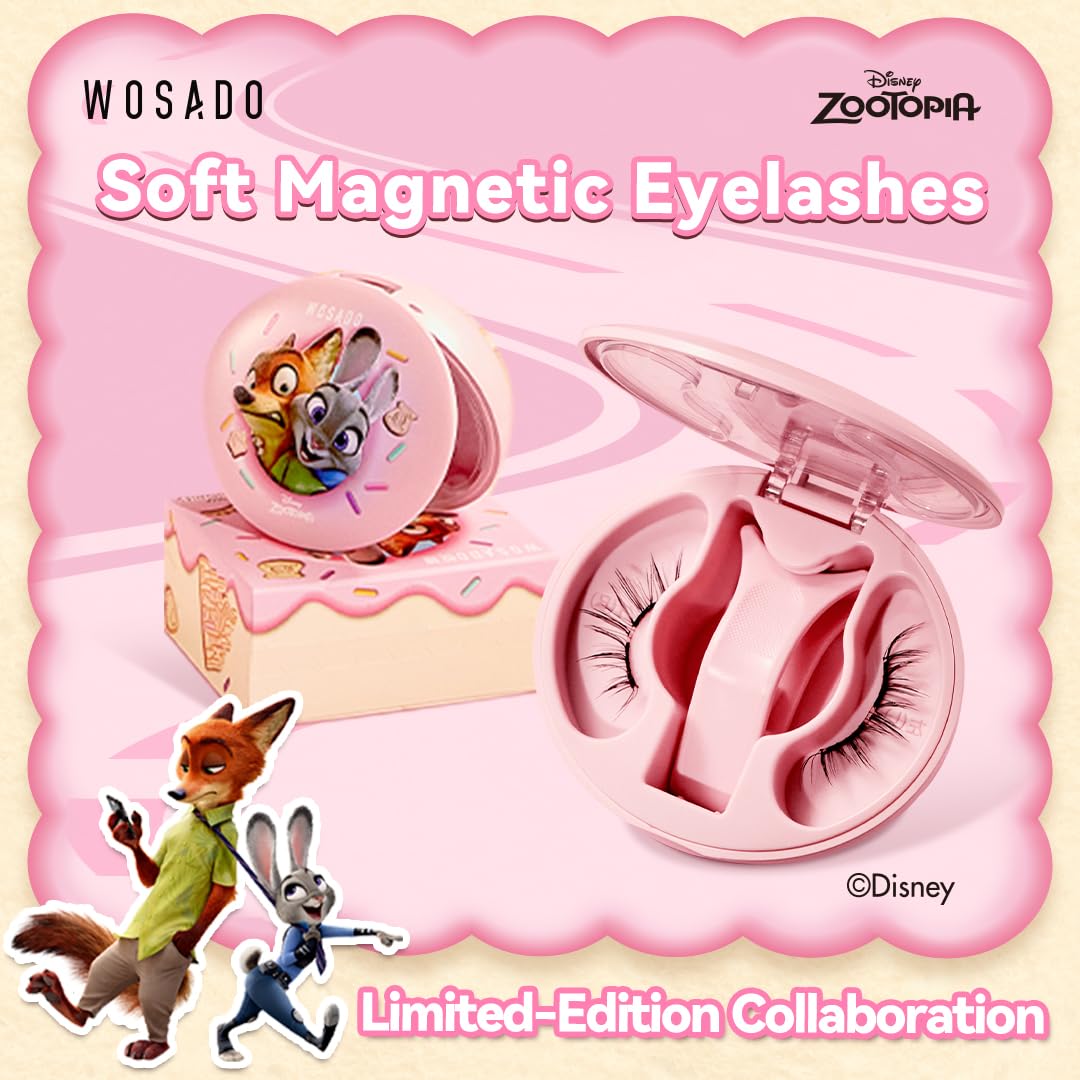 WOSADO × Zootopia1 Judy Magnetic Lashes Gift Set – 21.5mm Reusable Glue-Free Kit
