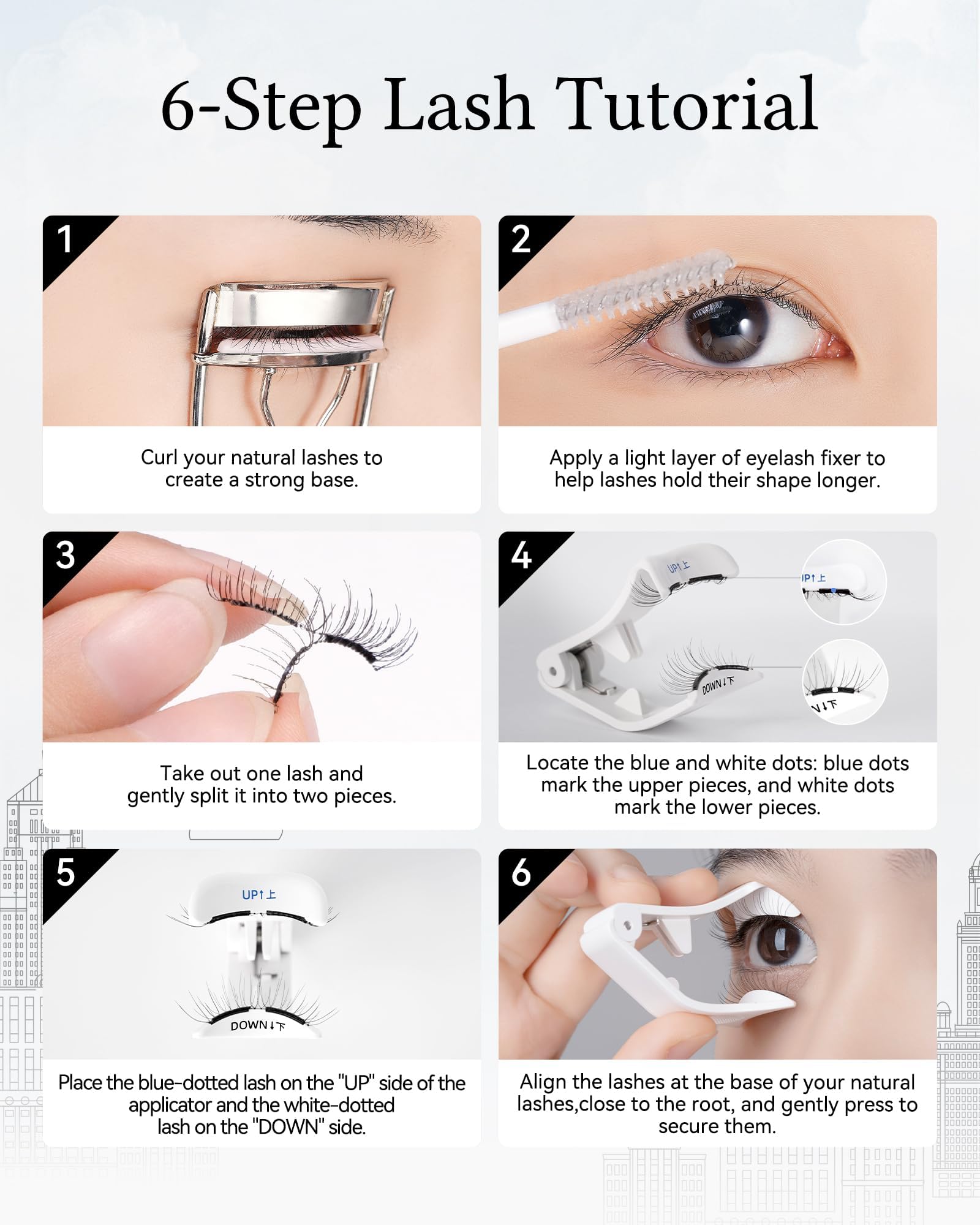 WOSADO Magnetic Eyelashes with Applicator Kit – V17 Ice Black, Glue-Free & Reusable