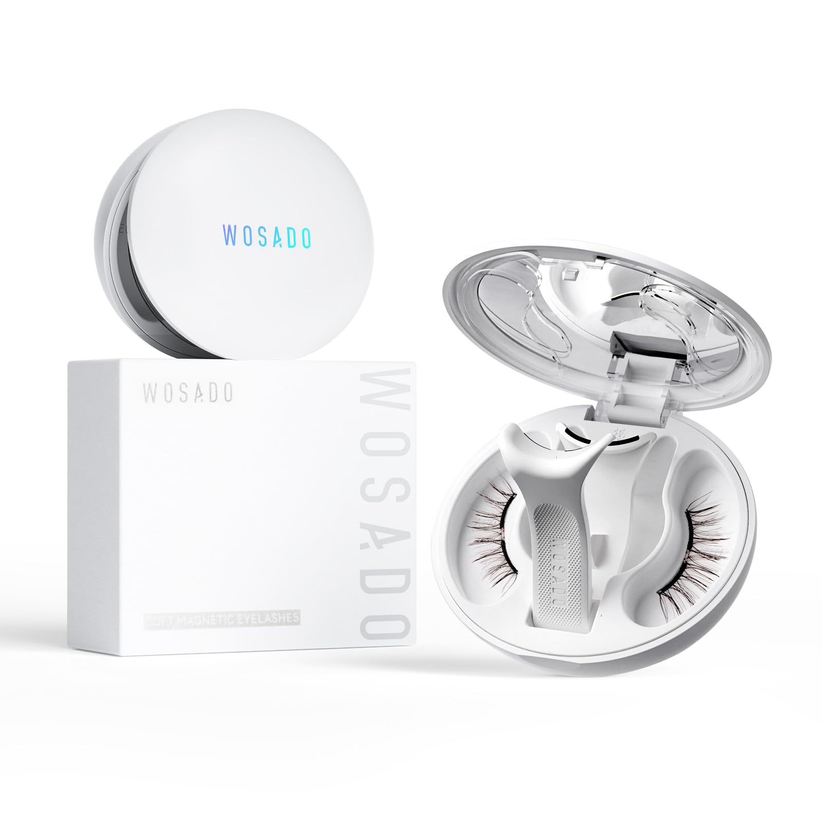 WOSADO Magnetic Eyelashes with Applicator Kit – Glue-Free, Reusable (V27 Chicago Skyline)