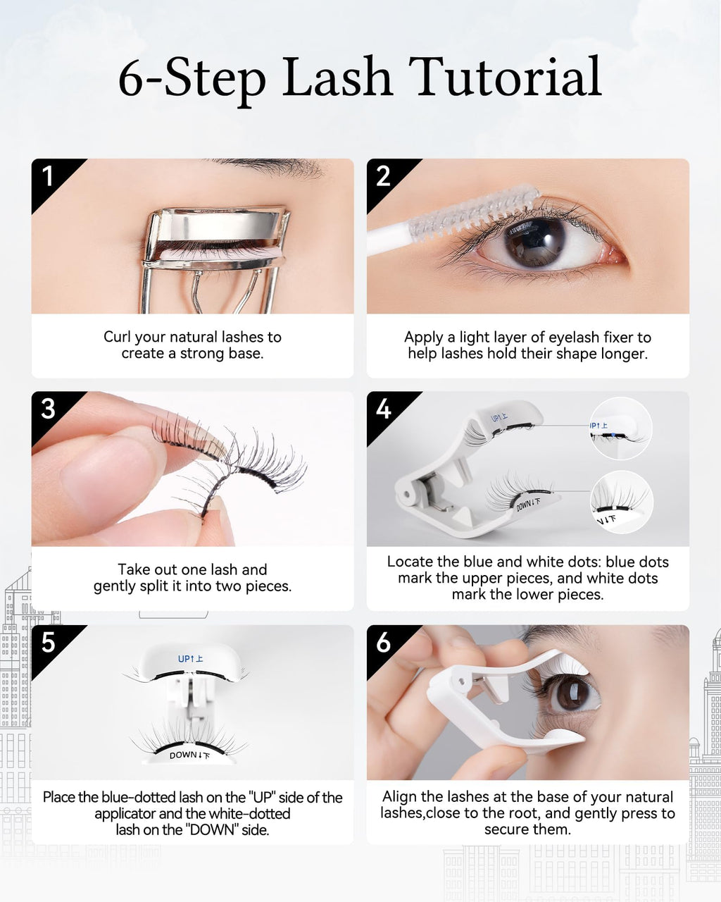 WOSADO Magnetic Eyelashes with Applicator Kit – Sedona Trail, Glue-Free & Reusable