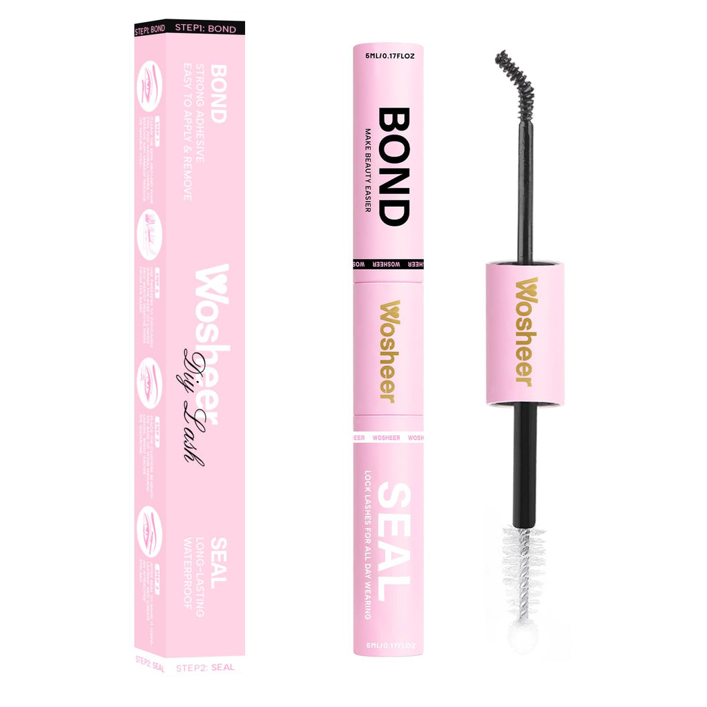 WOSHEER Lash Glue Bond & Seal – Waterproof 2-in-1 for DIY Lash Extensions
