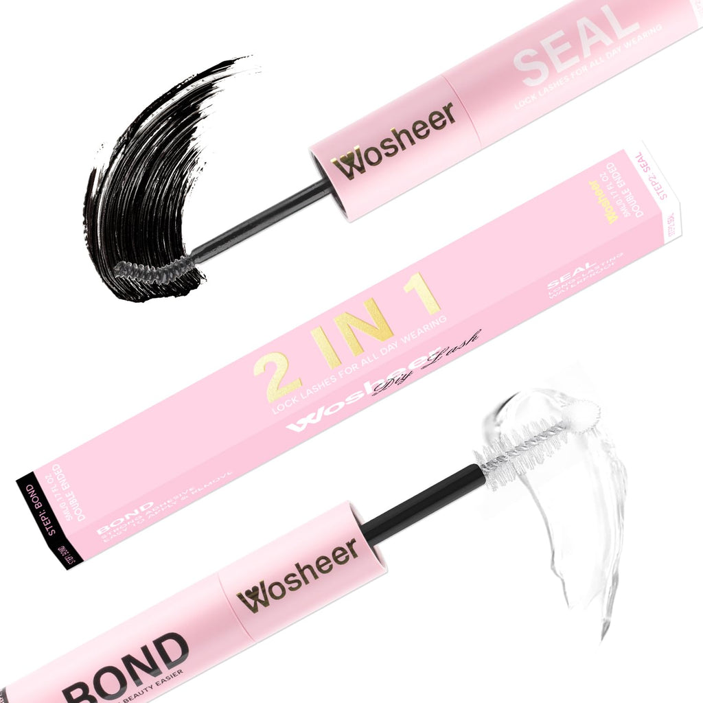 WOSHEER Lash Glue Bond & Seal – Waterproof 2-in-1 for DIY Lash Extensions