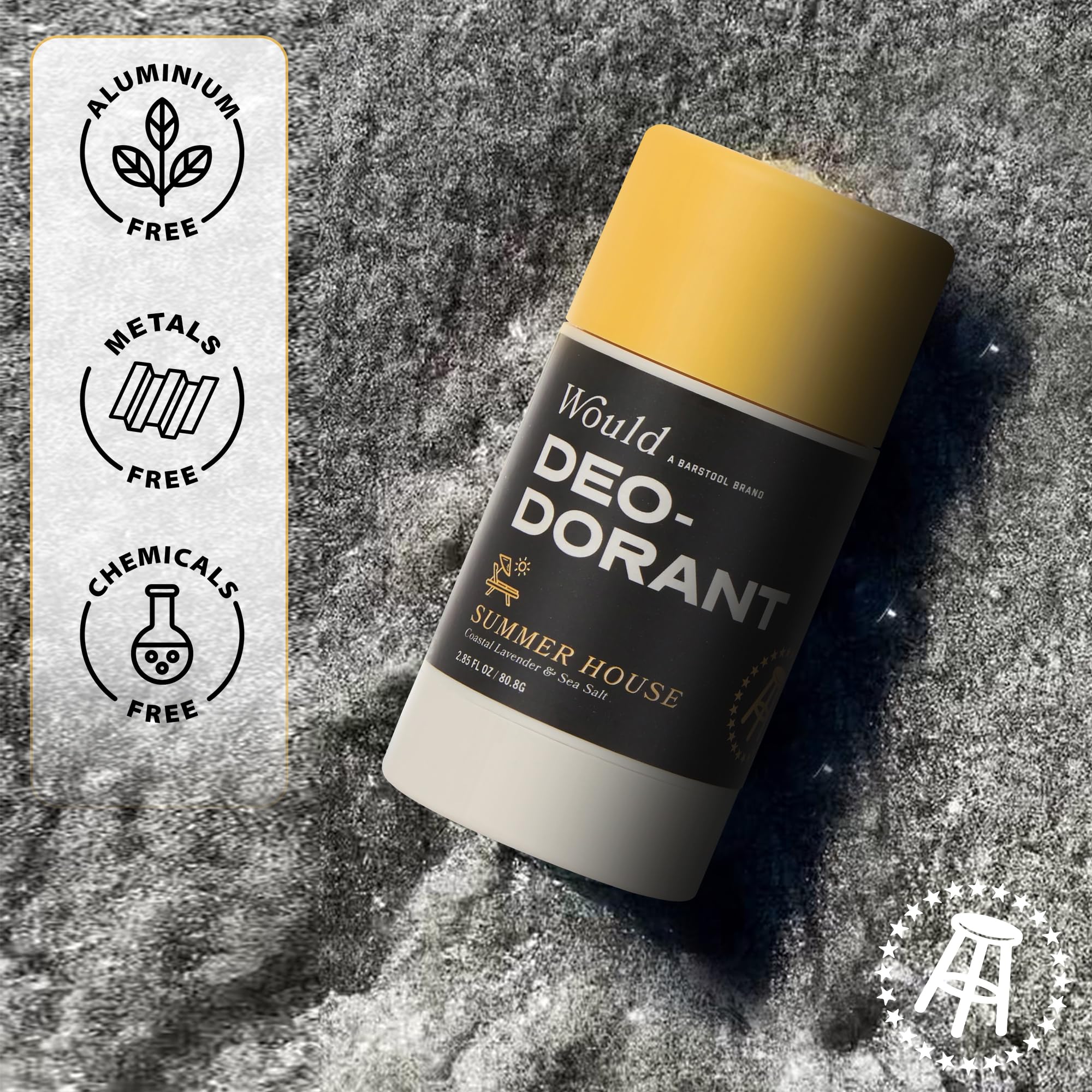 Would Aluminum Free Deodorant for Men – Odor Protection, Natural Extracts & Madagascar Vanilla (2.85 fl oz)