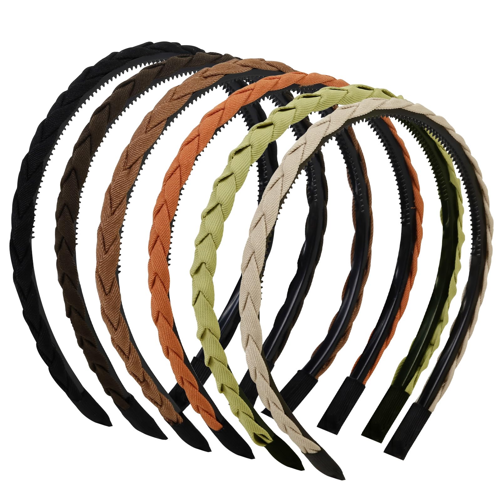 WOVOWOVO 6-Pack Braided Headbands for Women & Girls — Non-Slip Hair Accessories