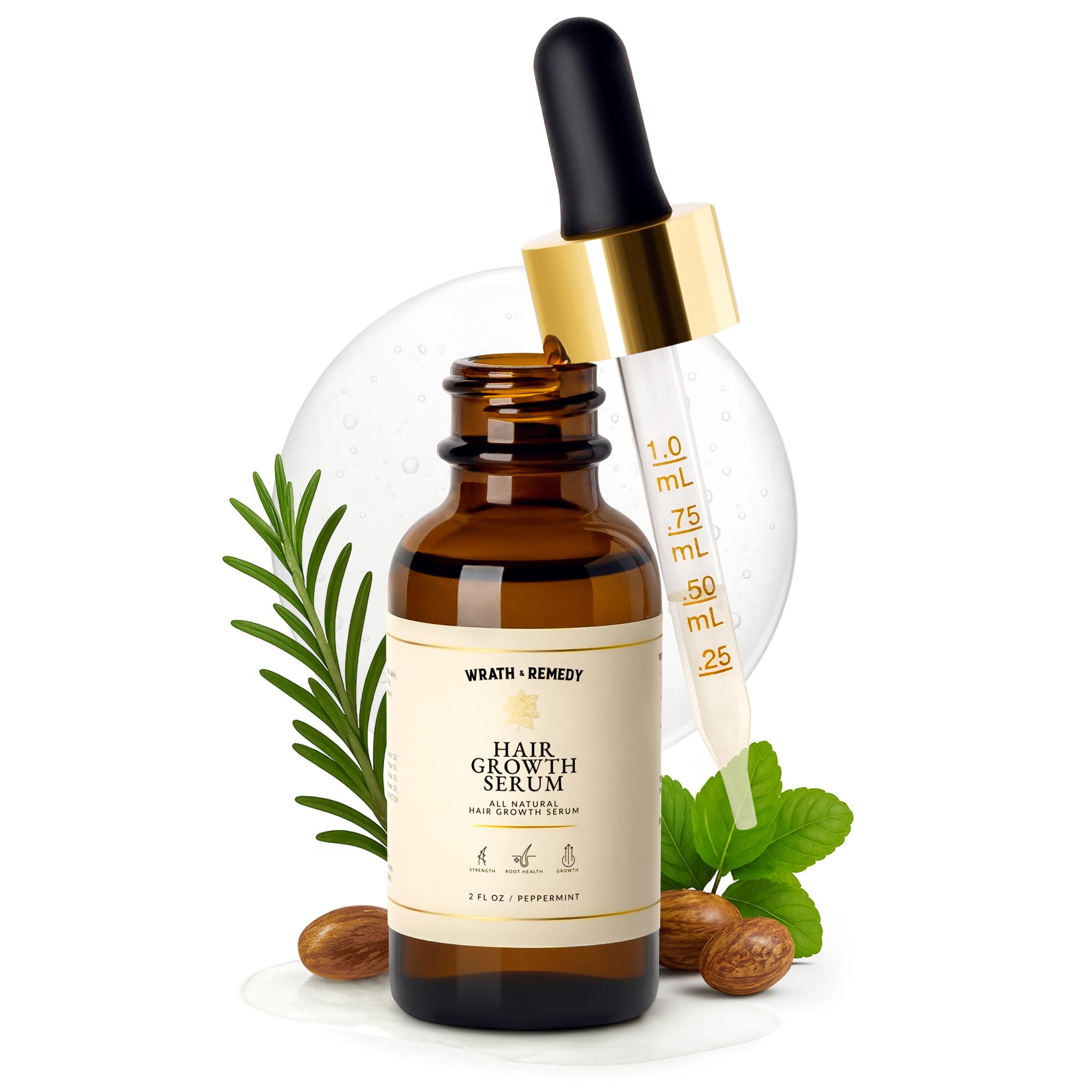 Wrath & Remedy Tricho10 Hair Growth Serum — USDA Organic, 30 ml, All Hair Types
