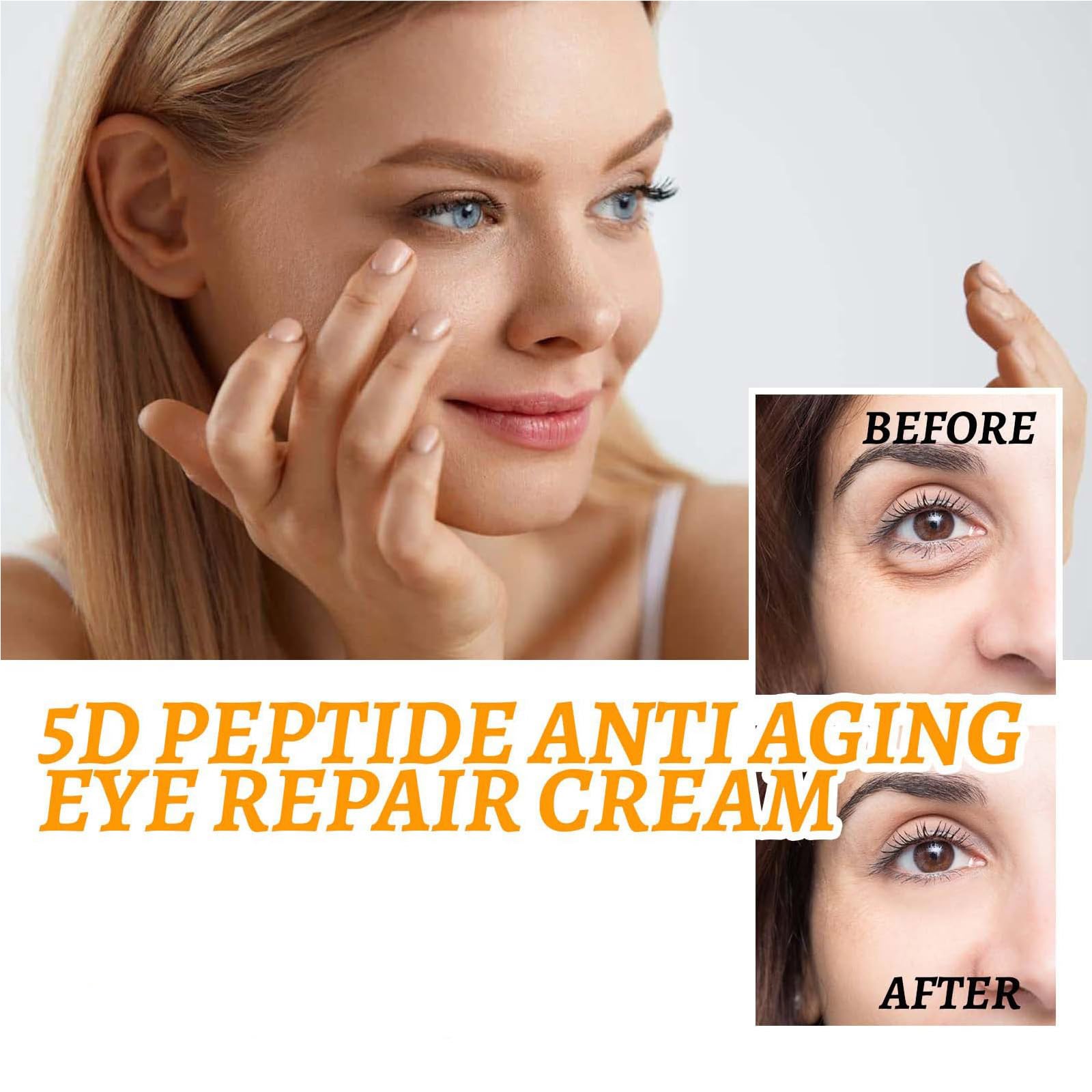 WUEOCU 5D Peptide Eye Cream – Anti-Aging, Dark Circles & Puffiness (2 Pack)