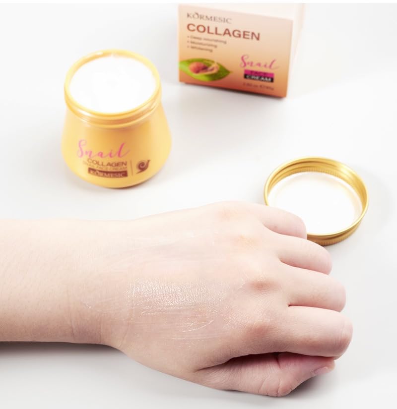 WUIAOCIT 2pcs Snail Collagen Cream – Hydrating Anti-Wrinkle Rejuvenating Moisturizer