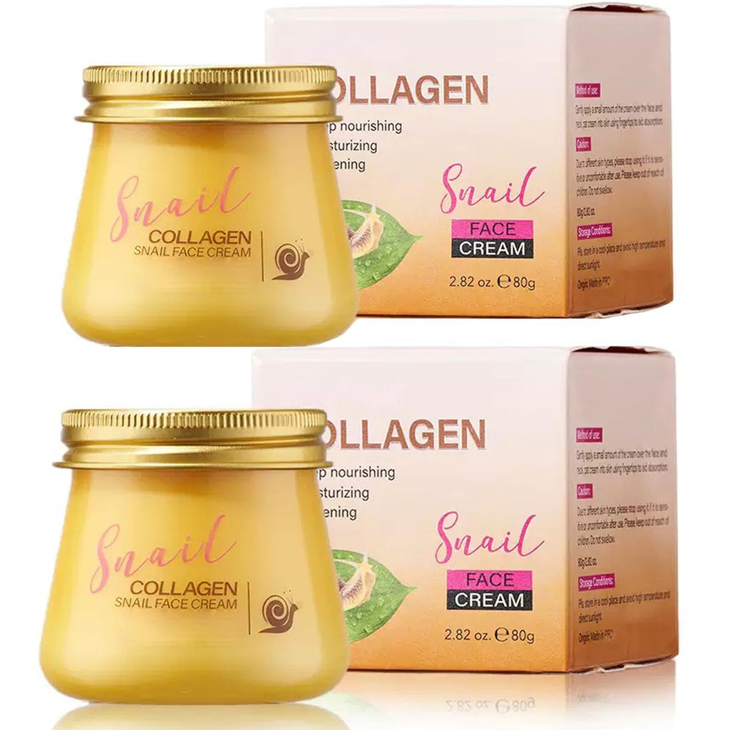 WUIAOCIT 2pcs Snail Collagen Cream – Hydrating Anti-Wrinkle Rejuvenating Moisturizer