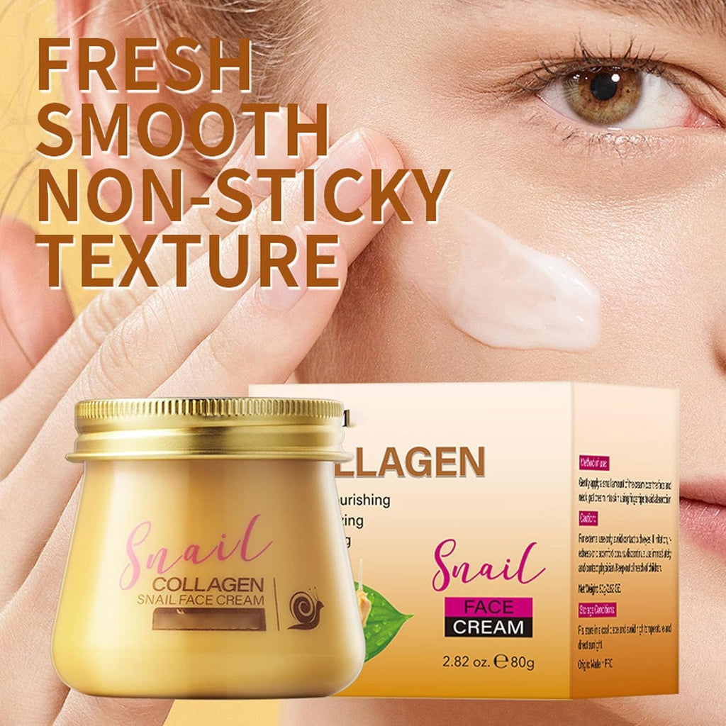 WUIAOCIT 2pcs Snail Collagen Cream – Hydrating Anti-Wrinkle Rejuvenating Moisturizer
