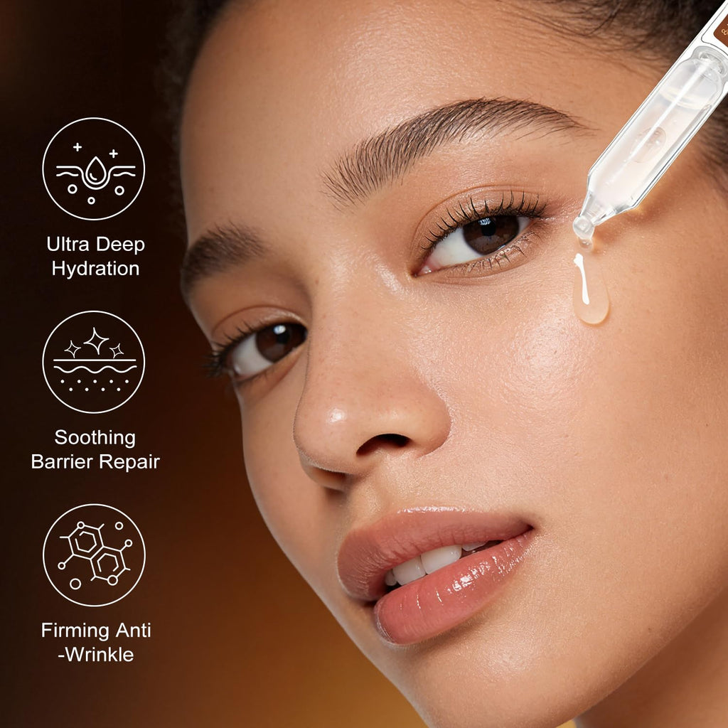 WXMX Ultra Hyaluronic Acid Serum — 8 HA Forms, Matrixyl 3000 & Collagen Tri-Complex, Multi-Layer Hydration (0.05 fl oz x 30 Ampoules)