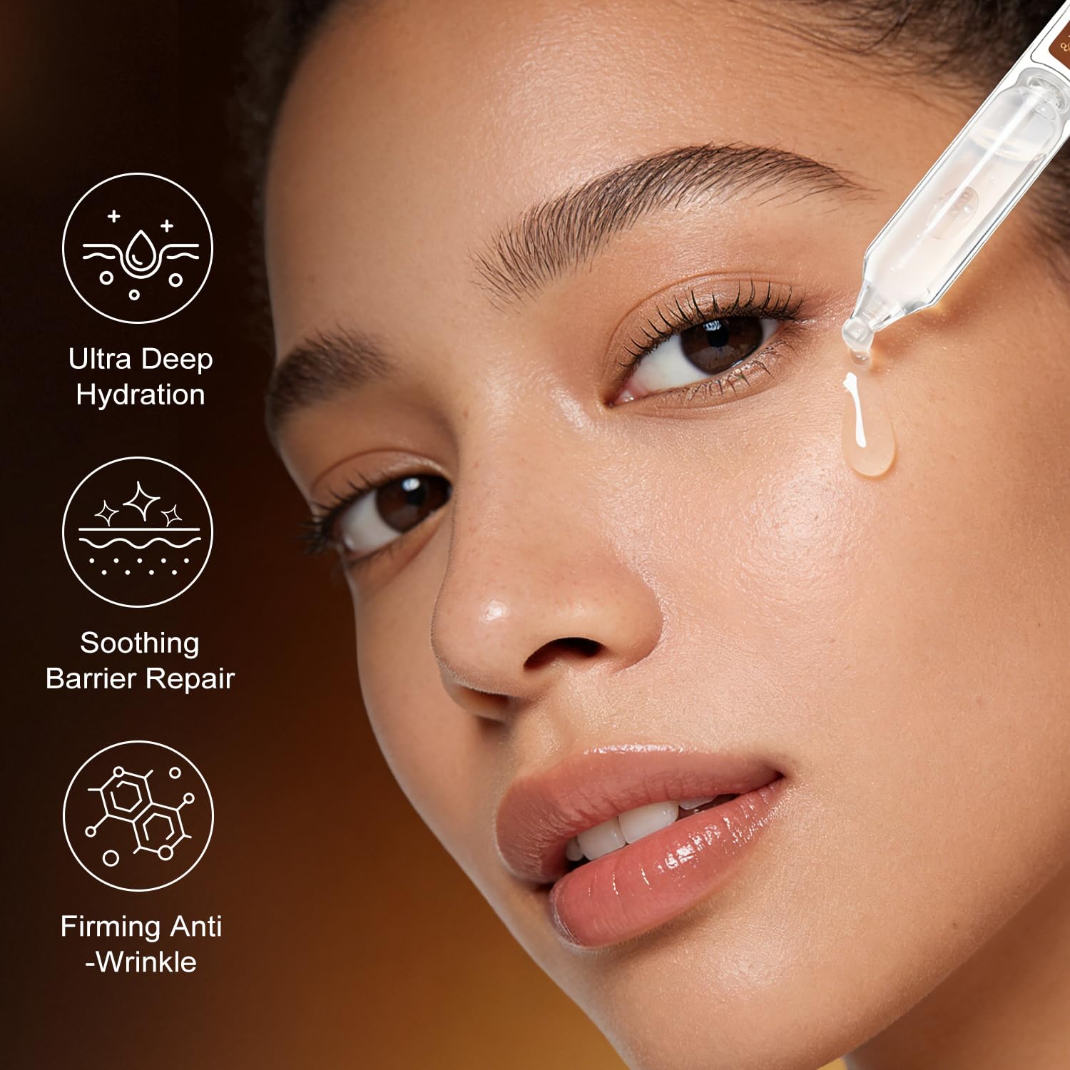 WXMX Ultra Hyaluronic Acid Serum — 8 HA Forms, Matrixyl 3000 & Collagen Tri-Complex, Multi-Layer Hydration (0.05 fl oz x 30 Ampoules)