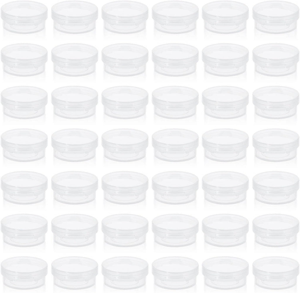 WXOIEOD 50 Pieces Small Sample Containers – 5 g Makeup Jars with Lids, Clear Plastic Bulk
