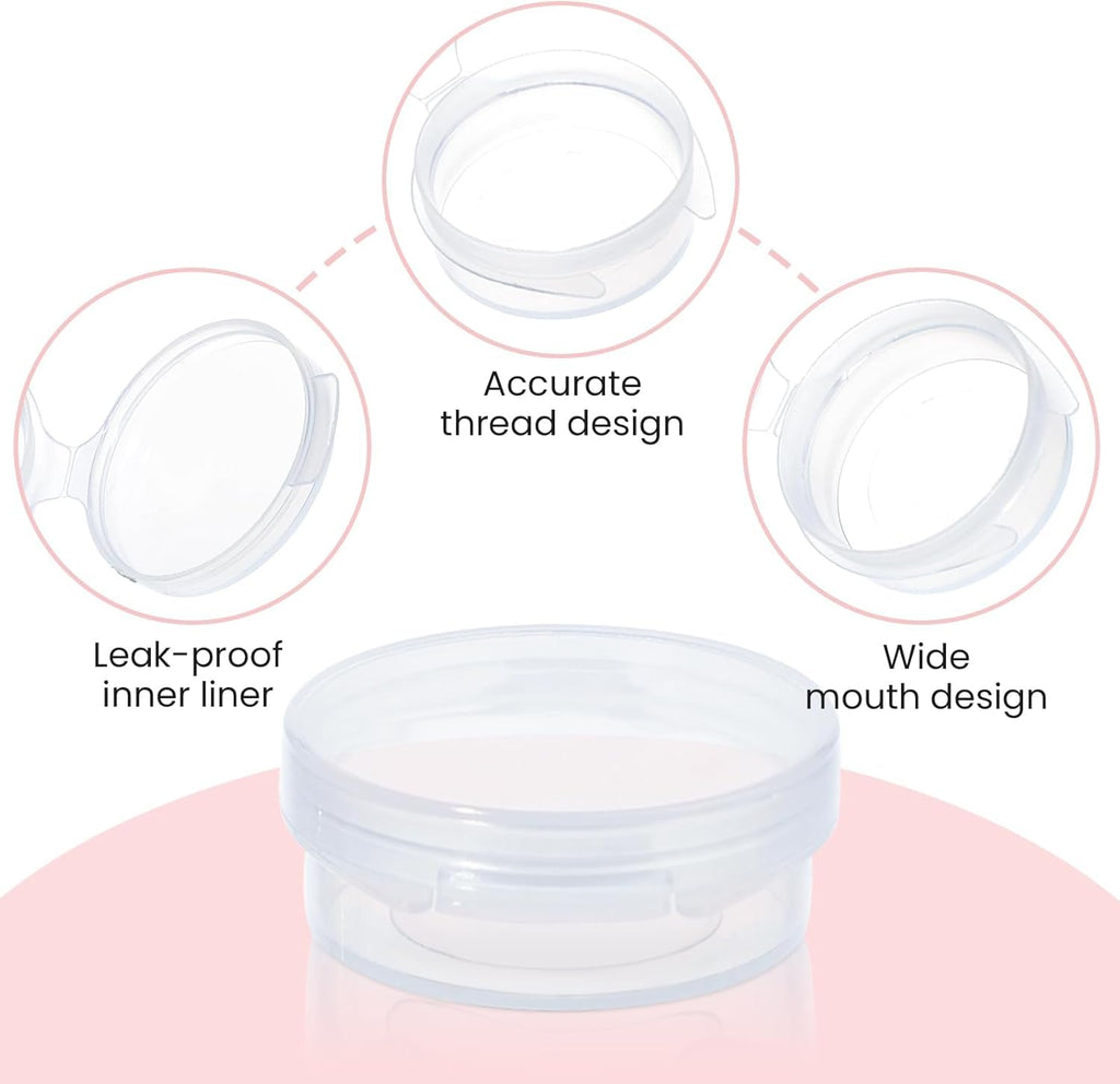 WXOIEOD 50 Pieces Small Sample Containers – 5 g Makeup Jars with Lids, Clear Plastic Bulk