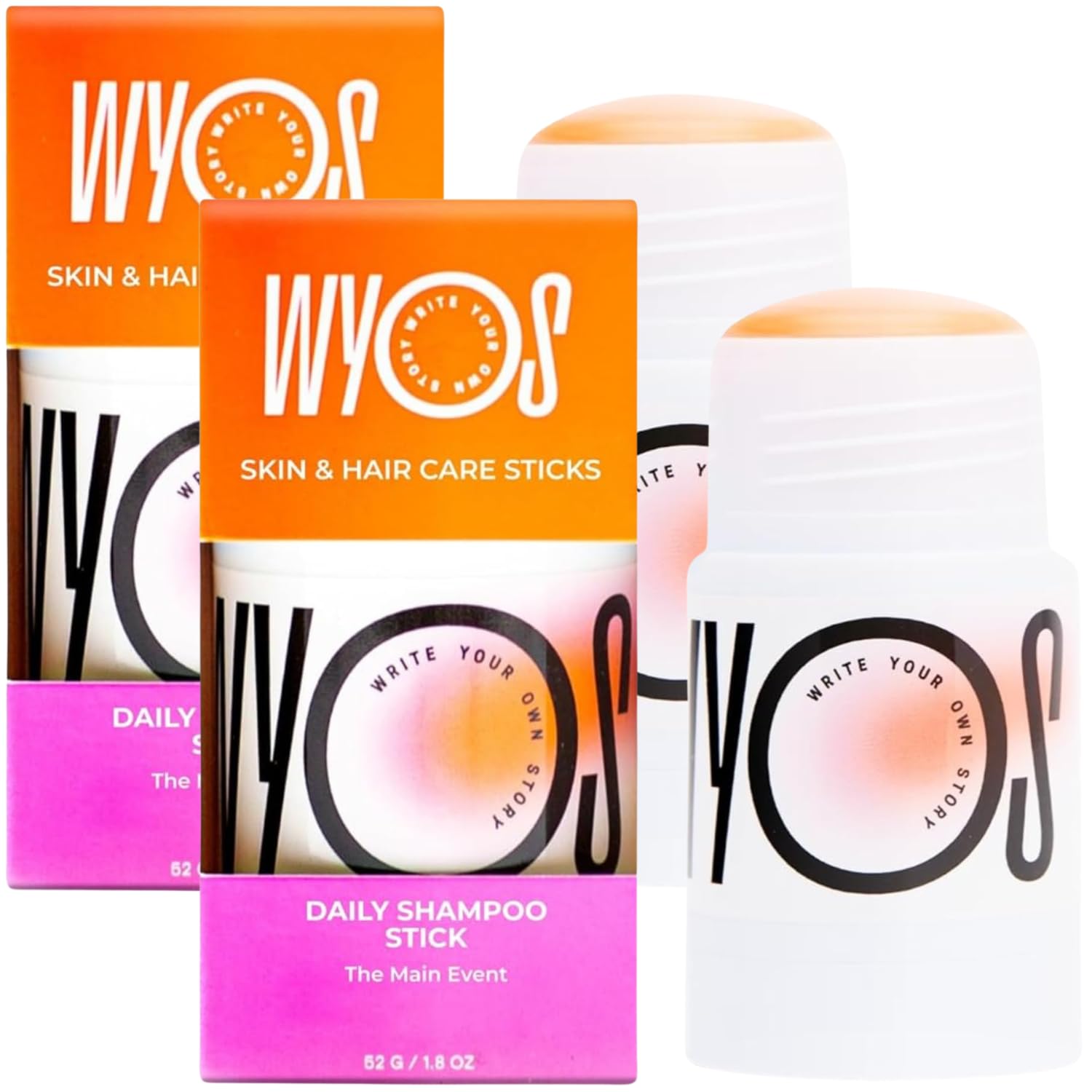 WYOS Solid Shampoo Stick: Light Bergamot & Mint, Travel Size