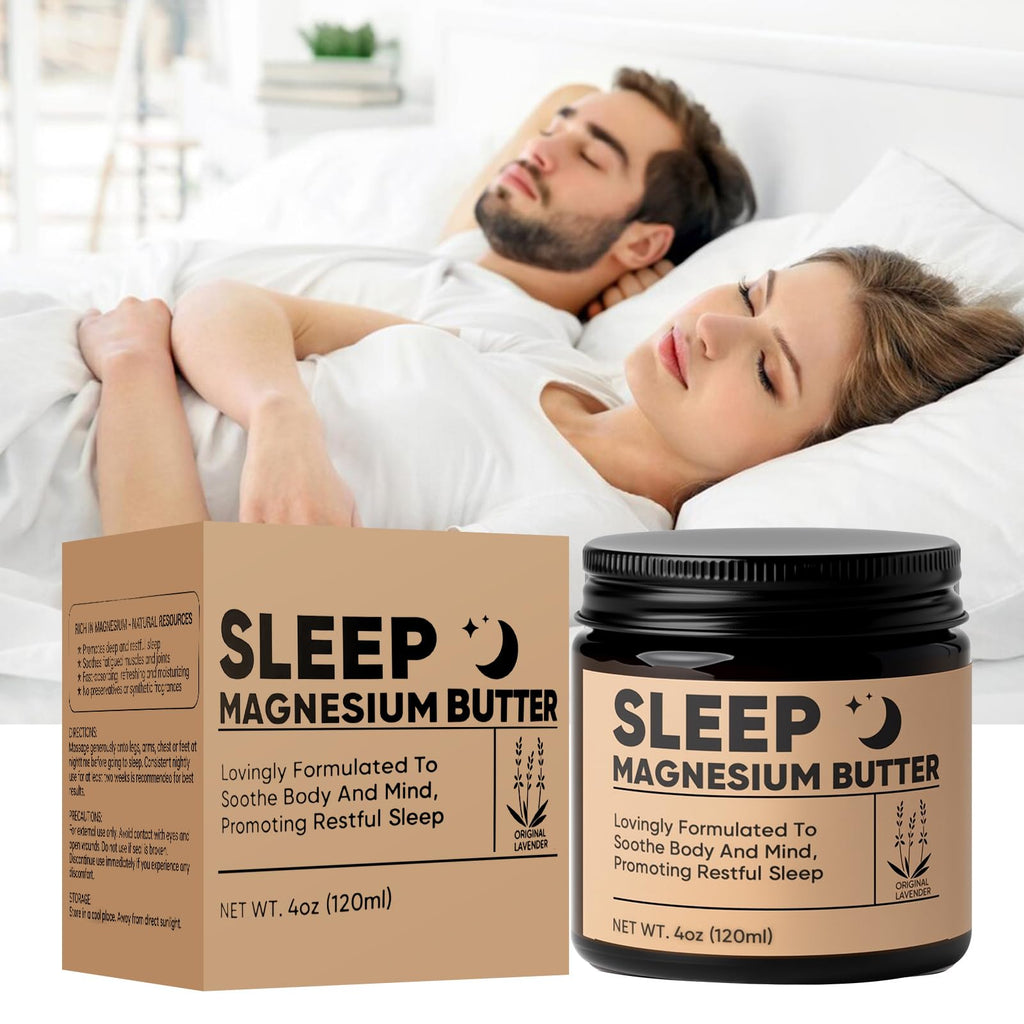 WZI Magnesium Butter for Sleep – Magnesium Cream with Shea & Mango Butter, Lavender (4oz)