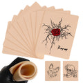 WZPB Tattoo Skin 3mm - 10Pcs Thick Practice Skin, 6x8 in, Double-Sided