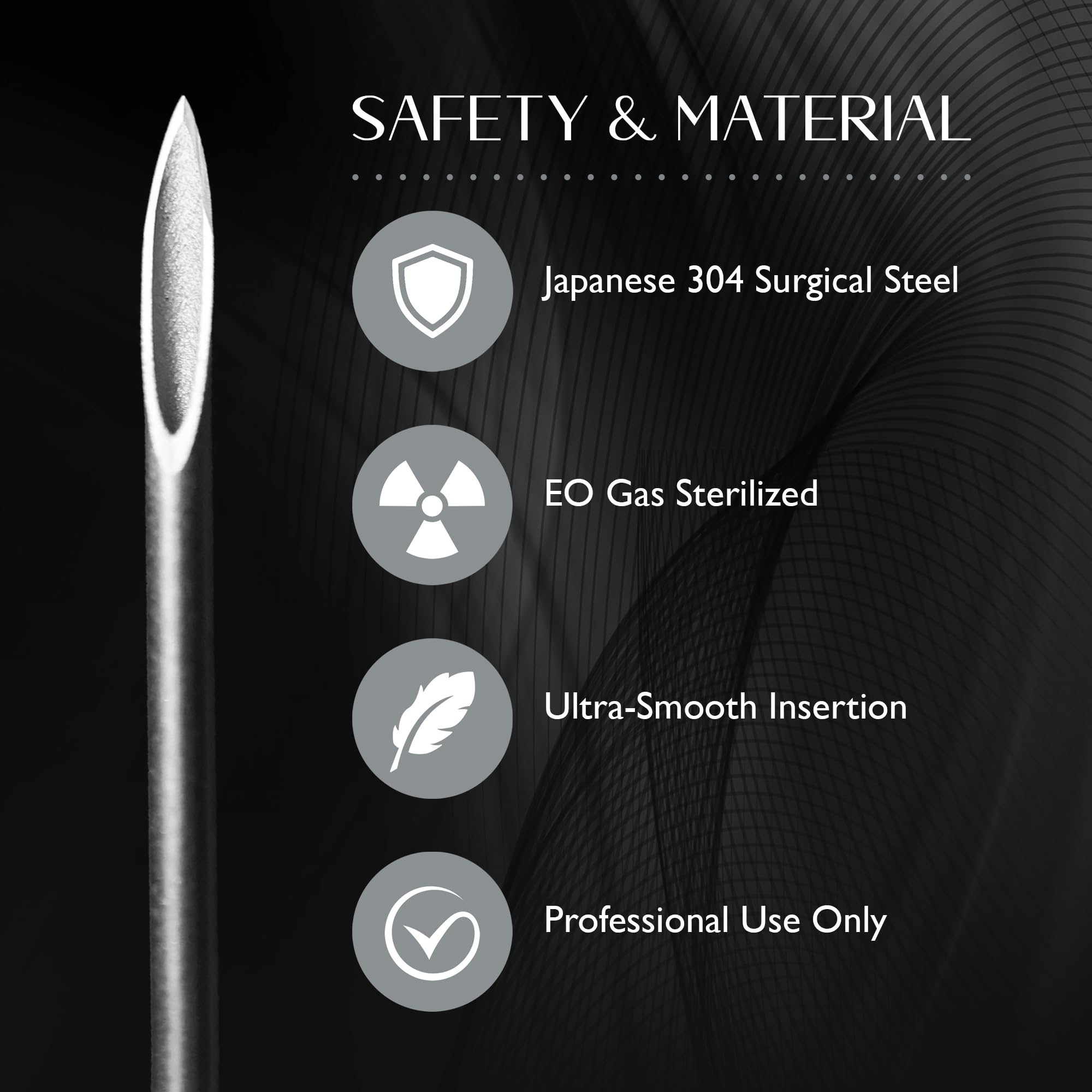 XACTpierce 16G Piercing Needles – Professional Hollow Needles for Body, Nose & Ear (US Silicone Coated, Tri-Bevel, Individually Sterilized)