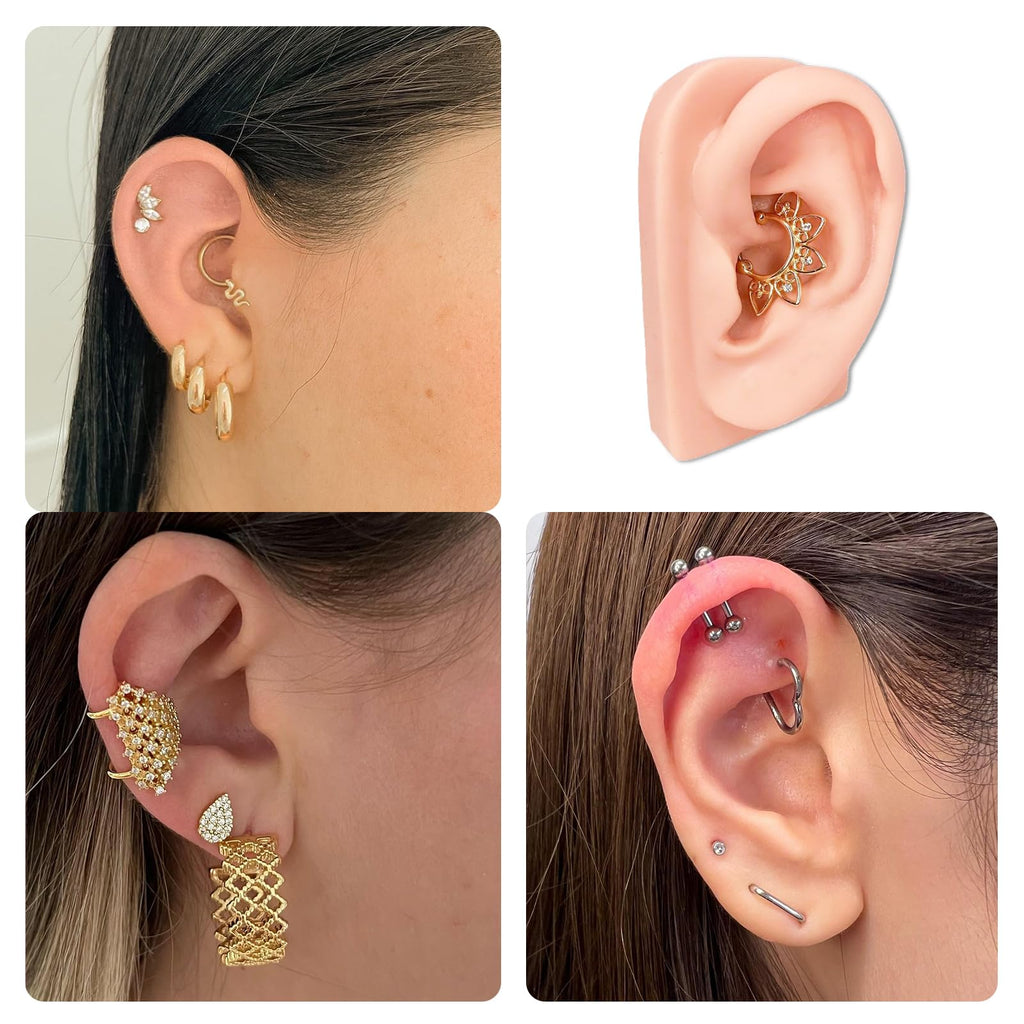Xcake Lcook Silicone Piercing Practice Model Set – 7 Pcs for Mouth, Nose, Ear, Tongue, Belly Button