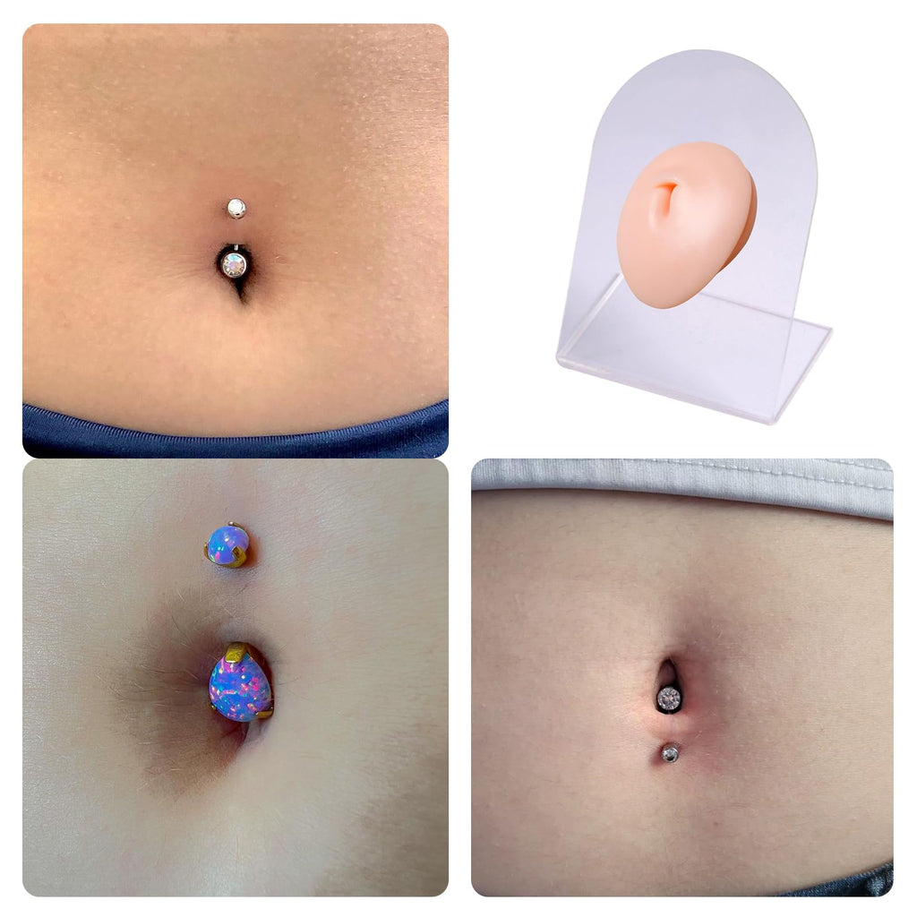 Xcake Lcook Silicone Piercing Practice Model Set – 7 Pcs for Mouth, Nose, Ear, Tongue, Belly Button