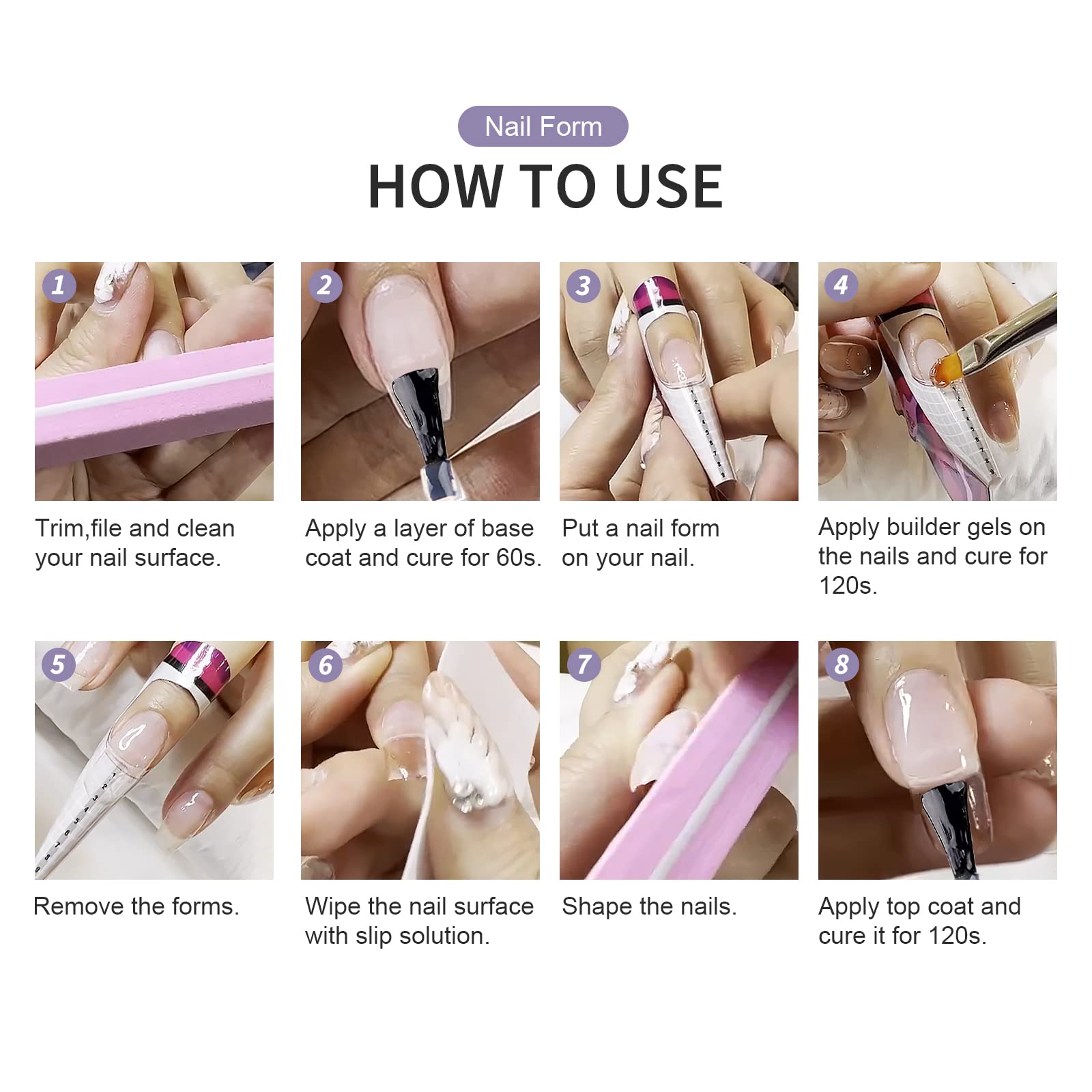 X&D Poly Gel Nail Kit 5 Colors — Natural-Look Nail Extensions & Art