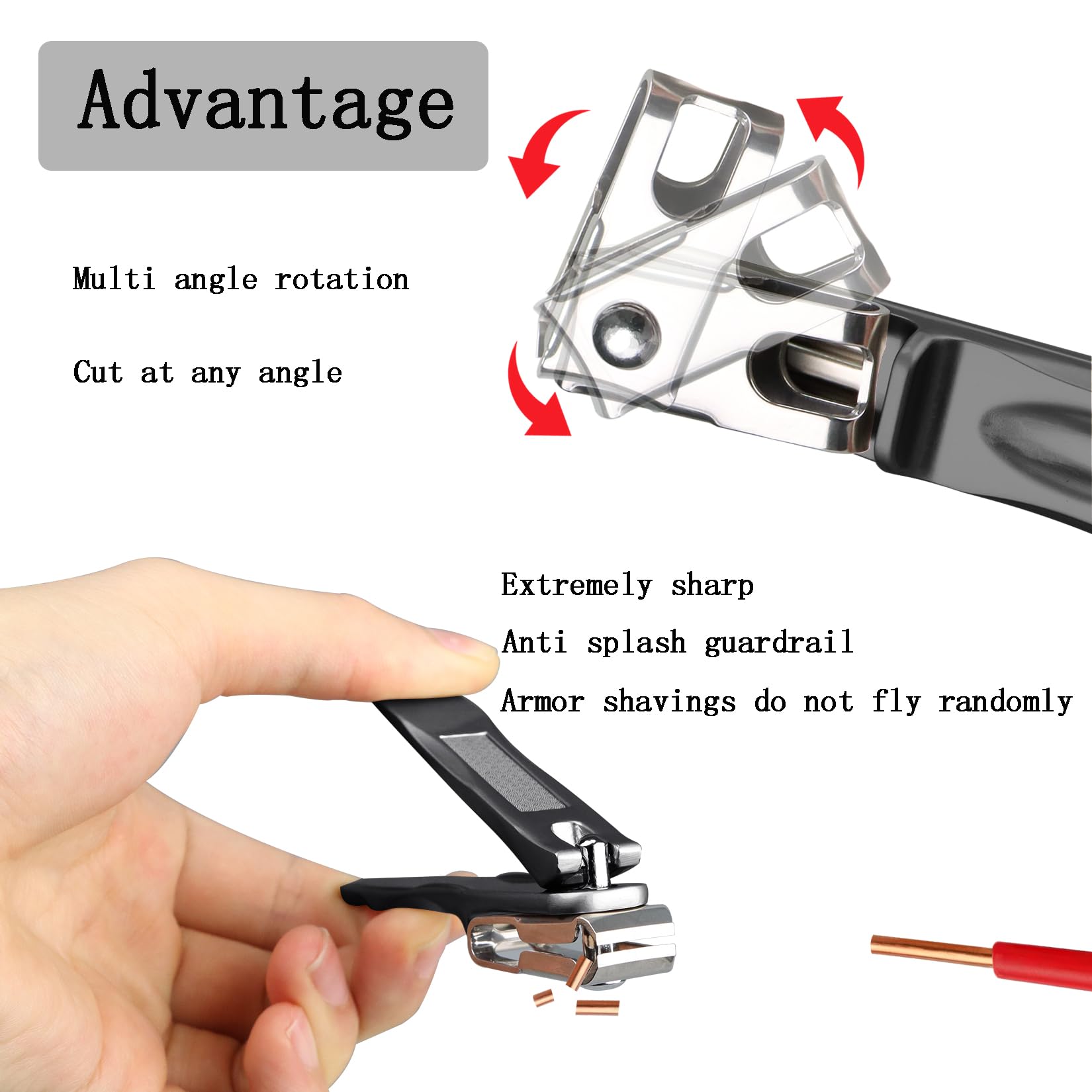 XGIZMOO 360° Rotating Toenail Clippers for Seniors | Long-Handle Ergonomic Nail Clipper