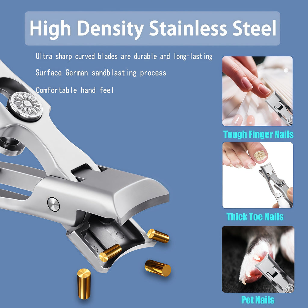 XGIZMOO Nail Clippers for Thick Nails – Large Opening, Long Handle, Heavy-Duty Stainless Steel