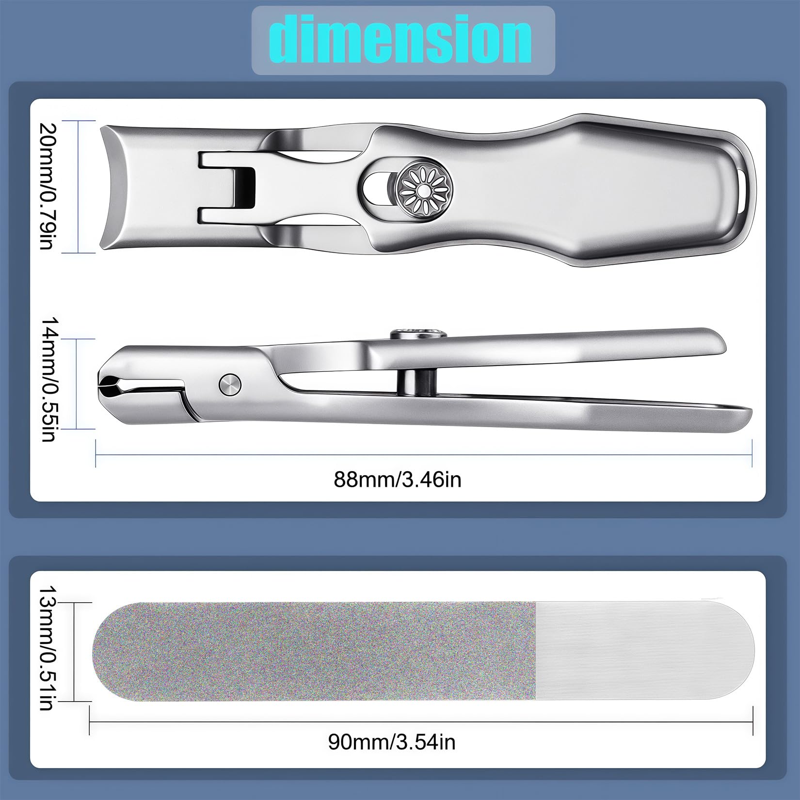 XGIZMOO Nail Clippers for Thick Nails – Large Opening, Long Handle, Heavy-Duty Stainless Steel