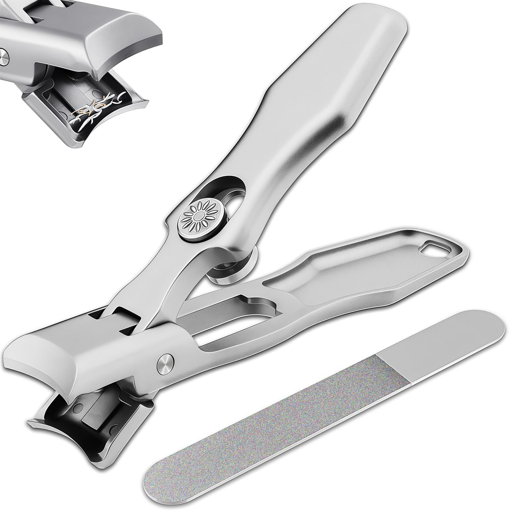 XGIZMOO Nail Clippers for Thick Nails – Large Opening, Long Handle, Heavy-Duty Stainless Steel