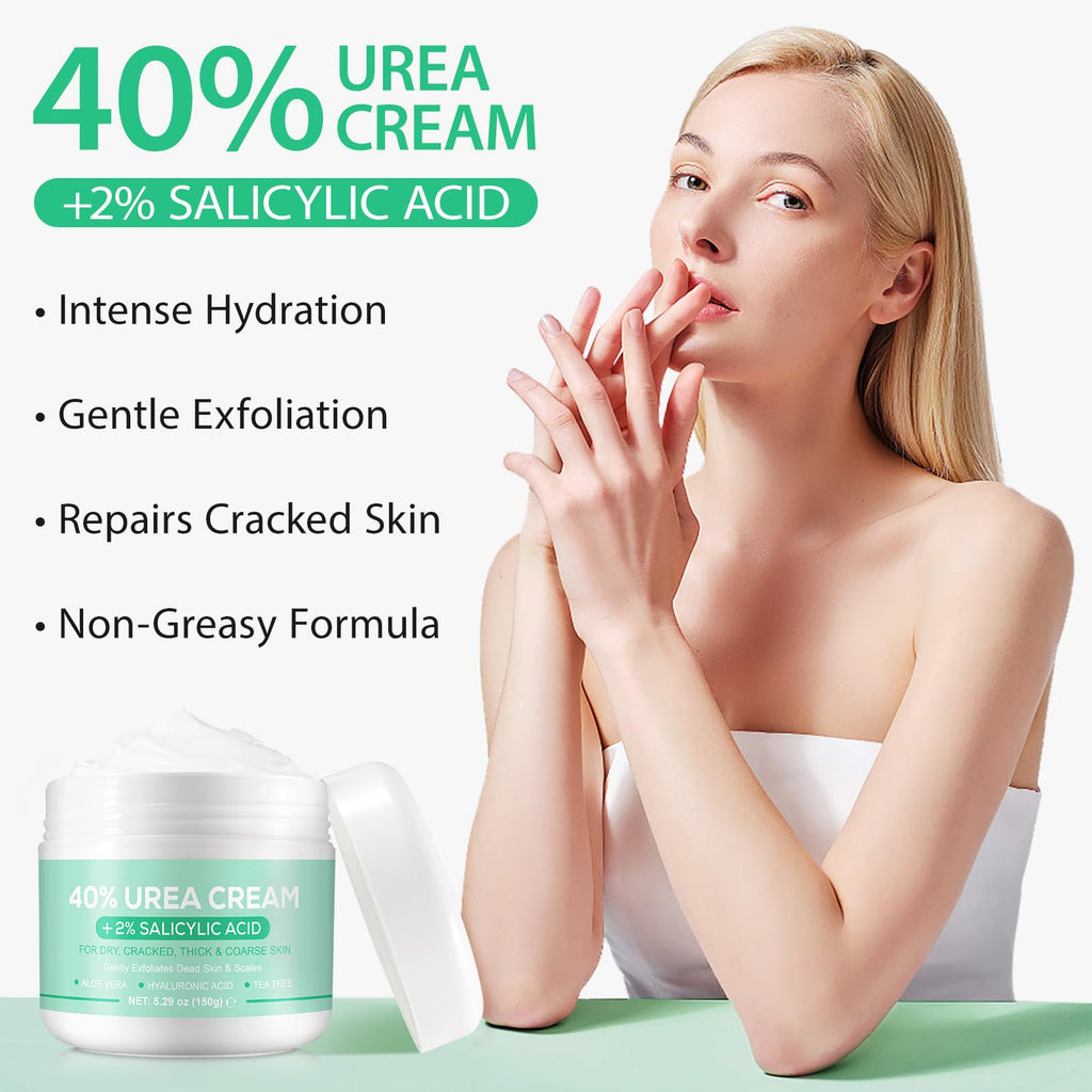 XIAMOFUZHOU Urea Cream 40% for Feet – Deep Foot Moisturizer with Hyaluronic Acid
