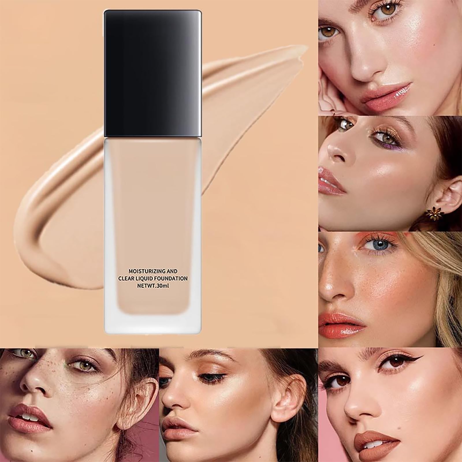 Xianjina CC Cream Foundation for Women Over 60 – Luxury Full Coverage, Soft Matte Finish, Ivory 30ml