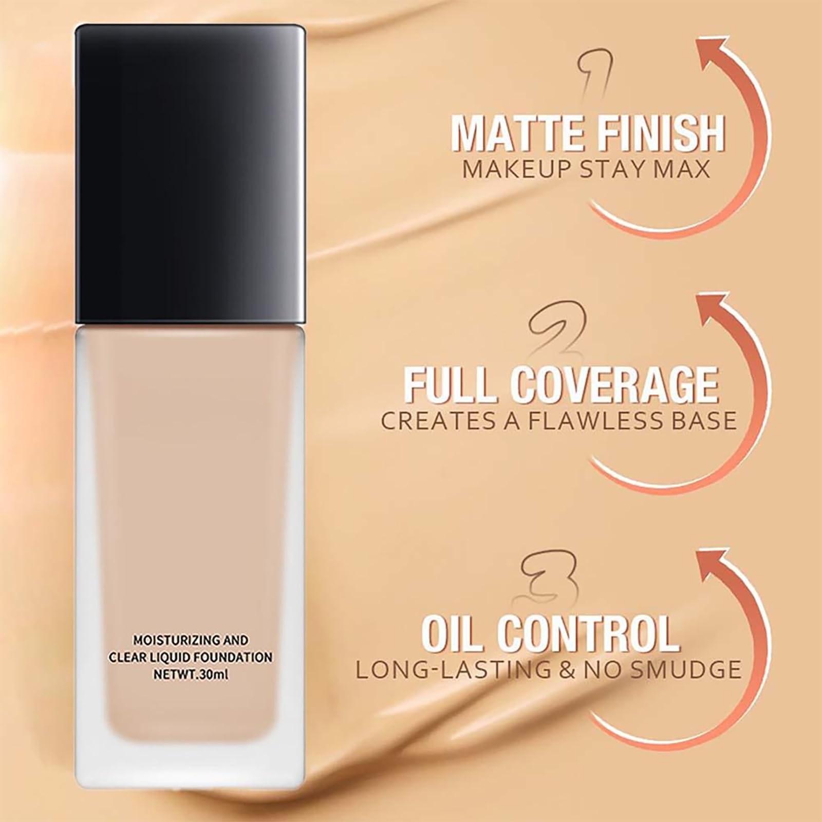 Xianjina CC Cream Foundation for Women Over 60 – Luxury Full Coverage, Soft Matte Finish, Ivory 30ml