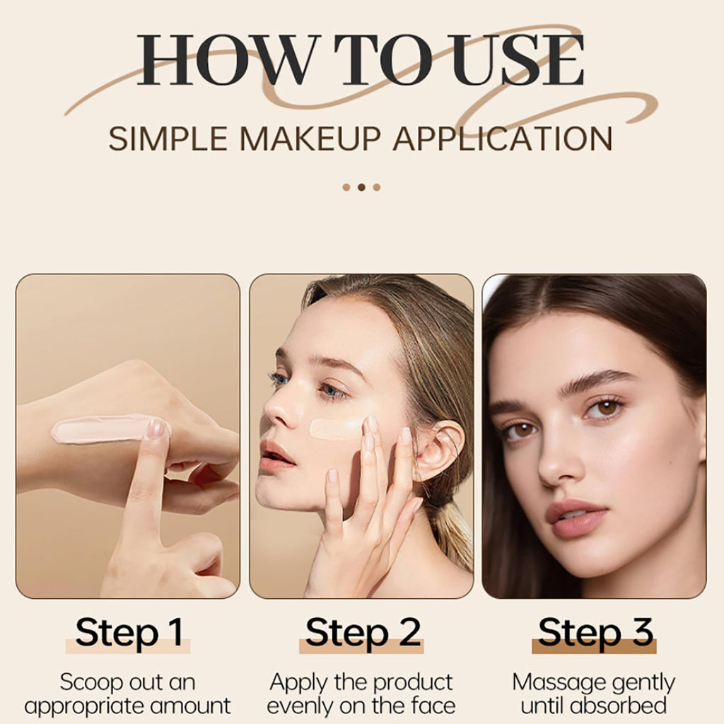 Xianjina CC Cream Foundation for Women Over 60 – Luxury Full Coverage, Soft Matte Finish, Ivory 30ml
