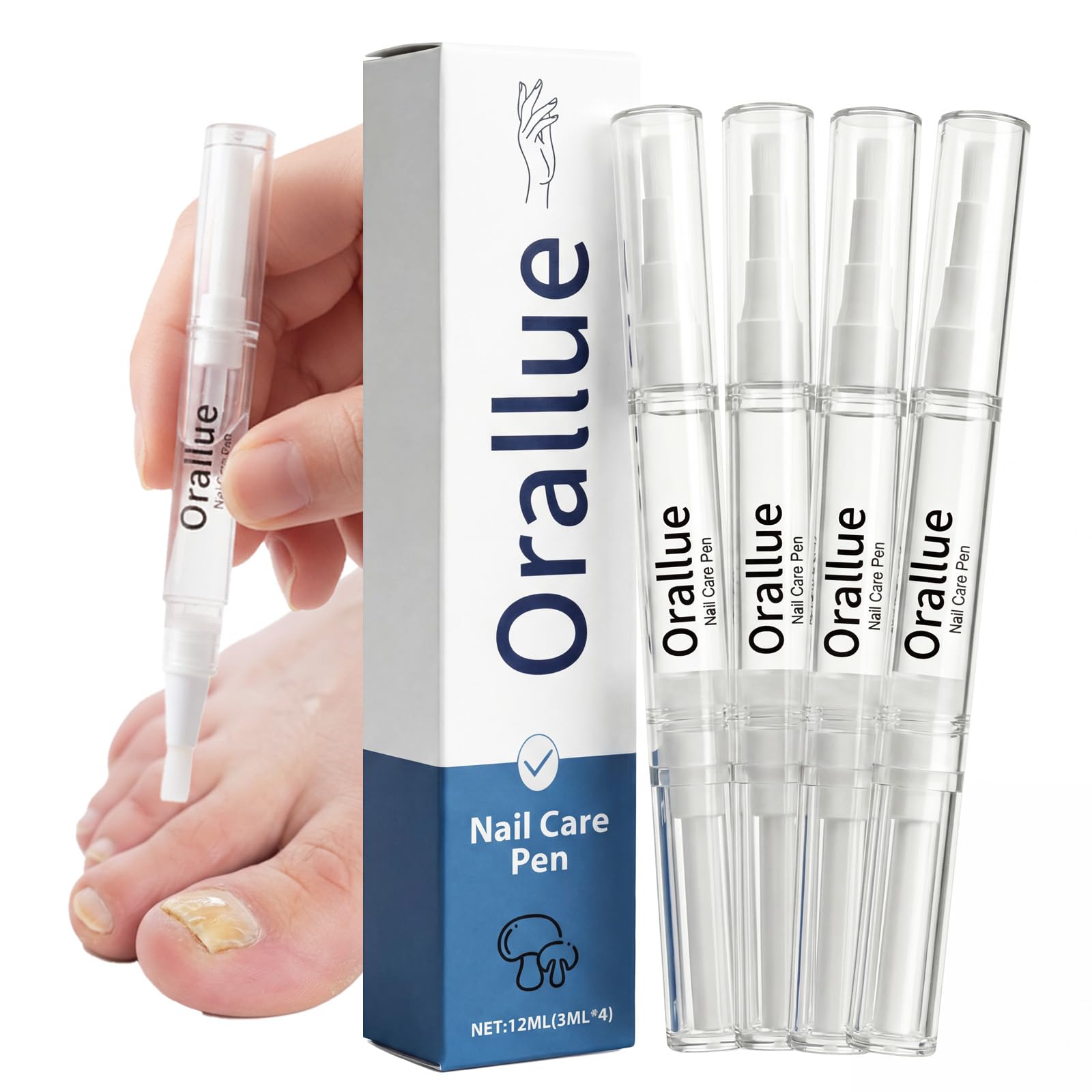 XILRVON 4PCS Nail Fungus Pen – Precise Nail Care (4x3ml)