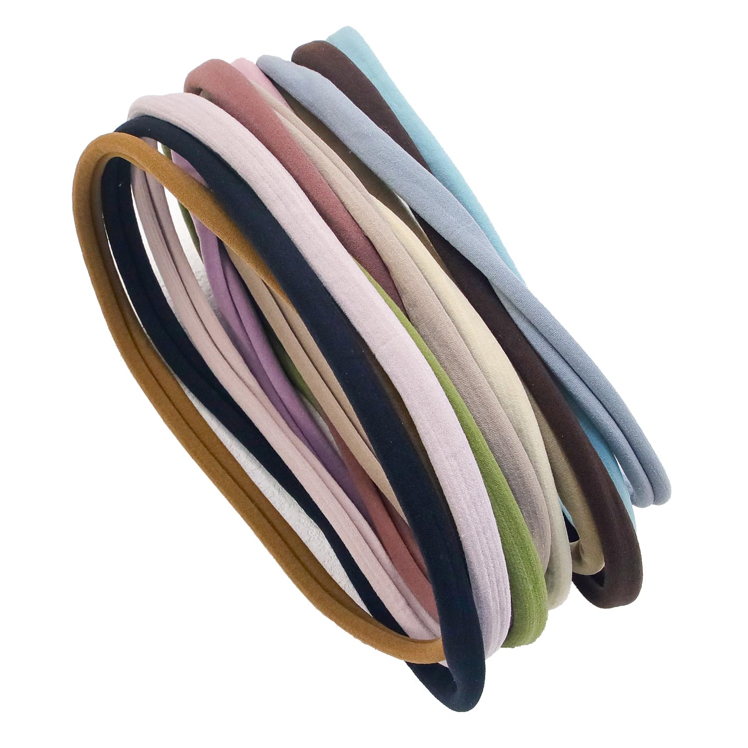 XIMA 13-Piece Nylon Seamless Large Headbands for Women – Elastic Stretch Yoga Hair Wraps
