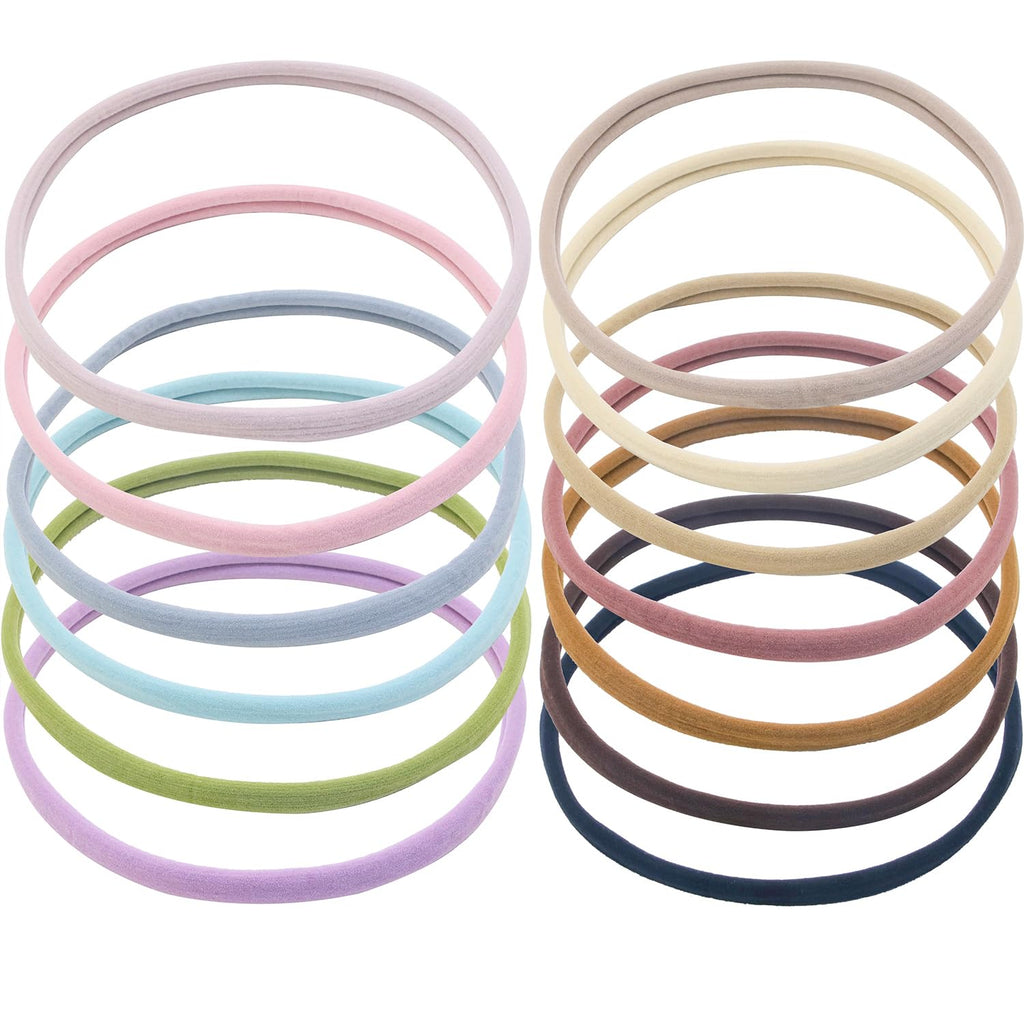 XIMA 13-Piece Nylon Seamless Large Headbands for Women – Elastic Stretch Yoga Hair Wraps